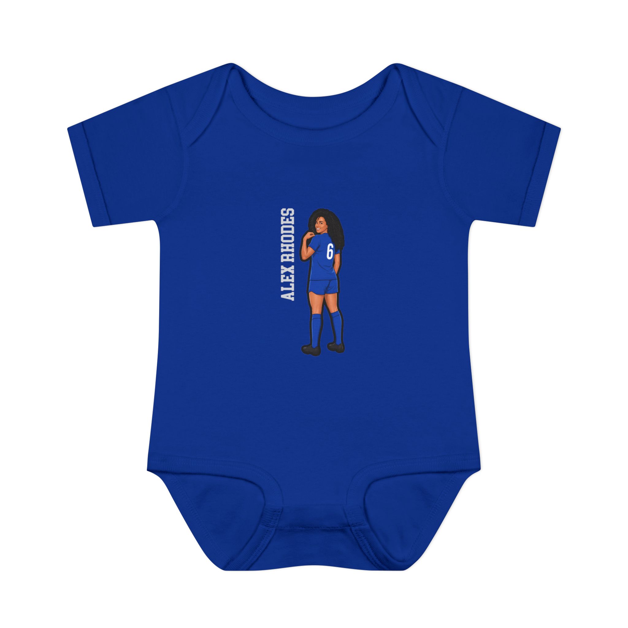Baby Onesie — character_name_vertical in Royal