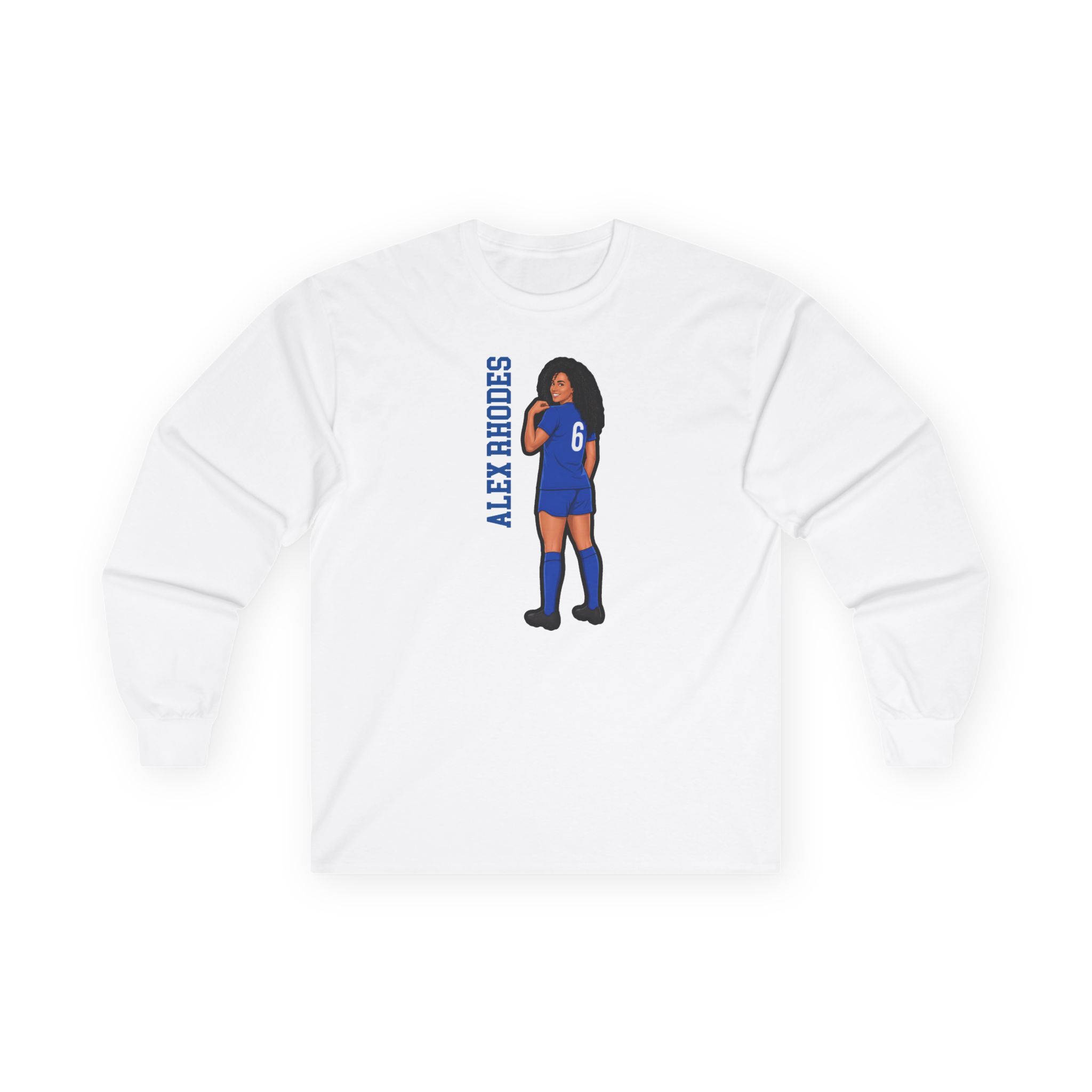 Long Sleeve Tee — character_name_vertical in White