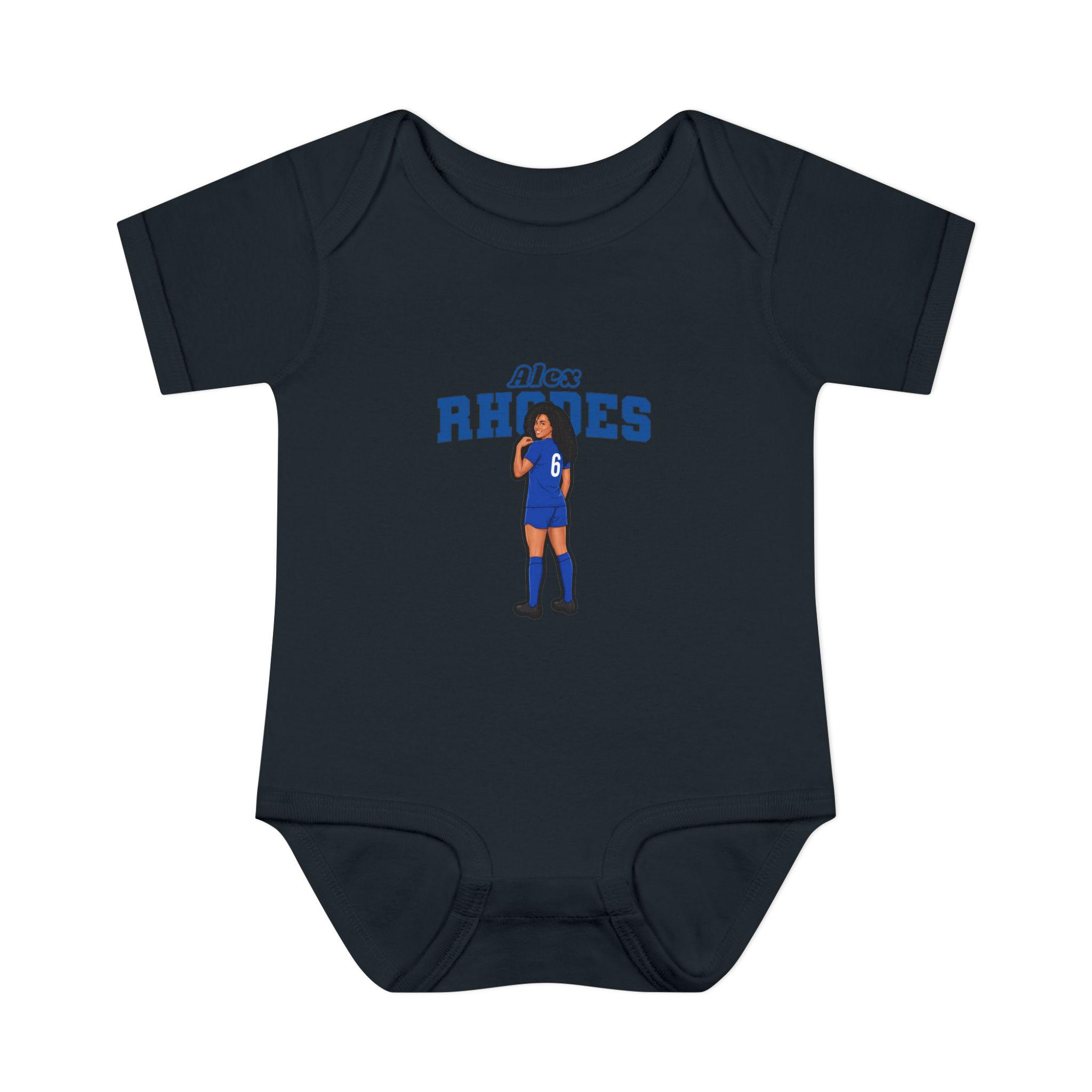 Baby Onesie — character_name_arch in Black