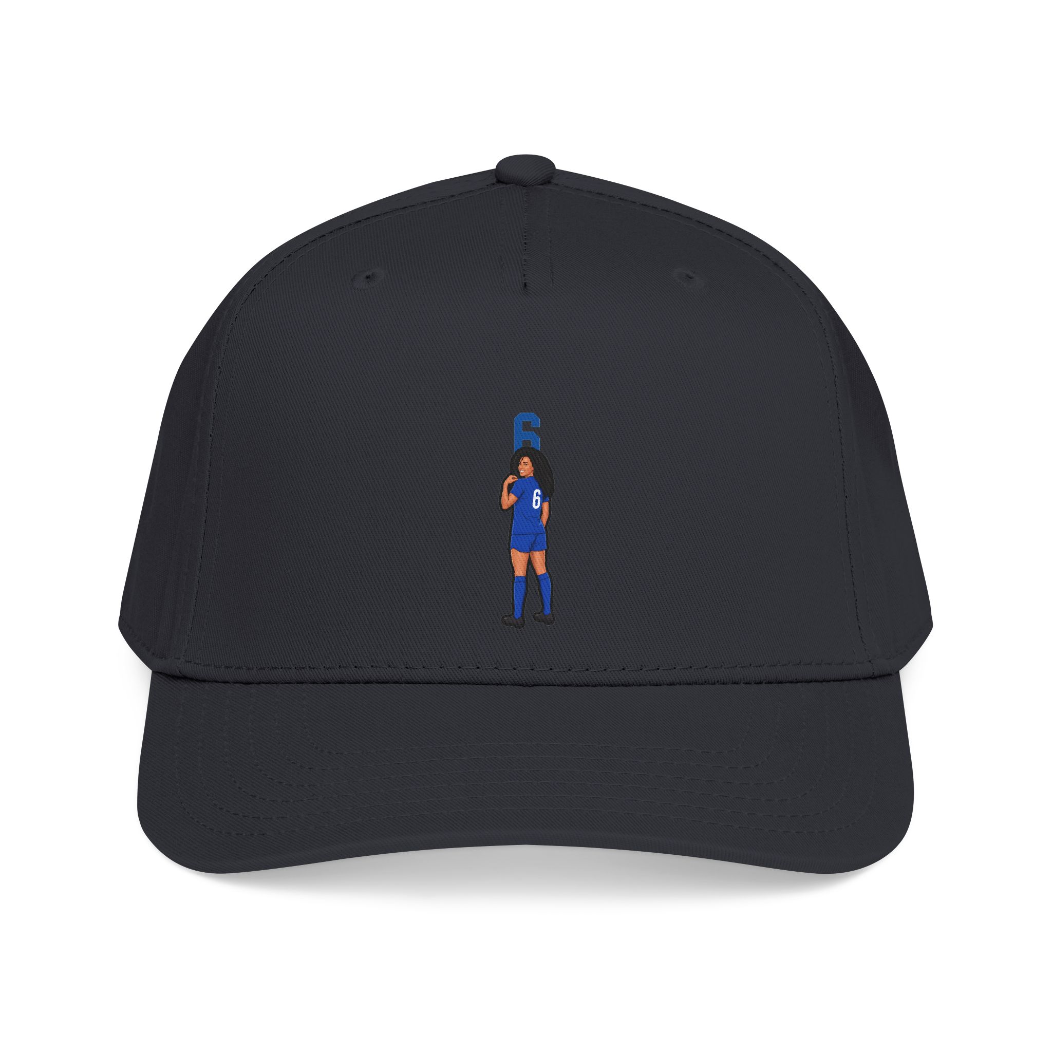 Baseball Cap — character_number_top in Black