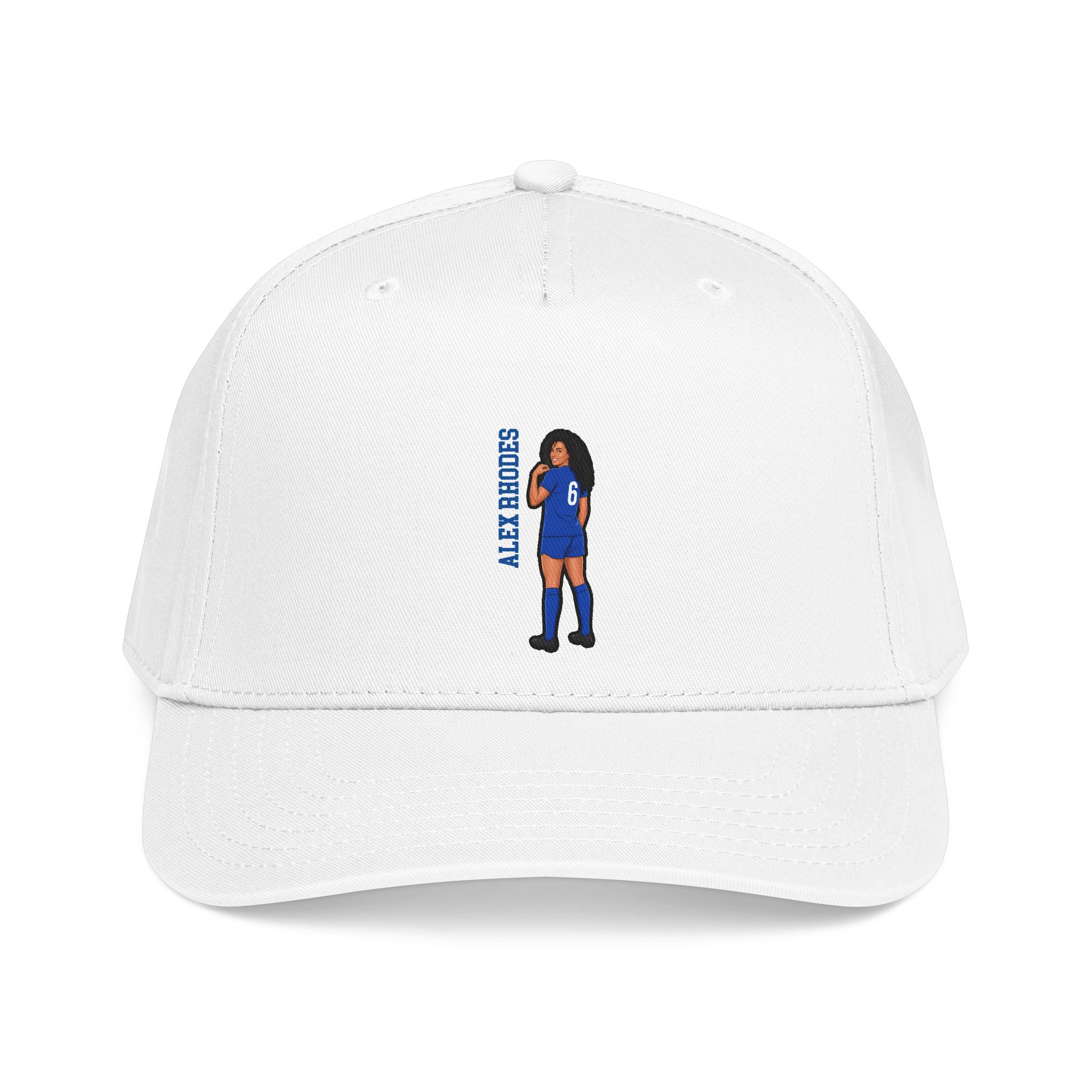 Baseball Cap — character_name_vertical in White