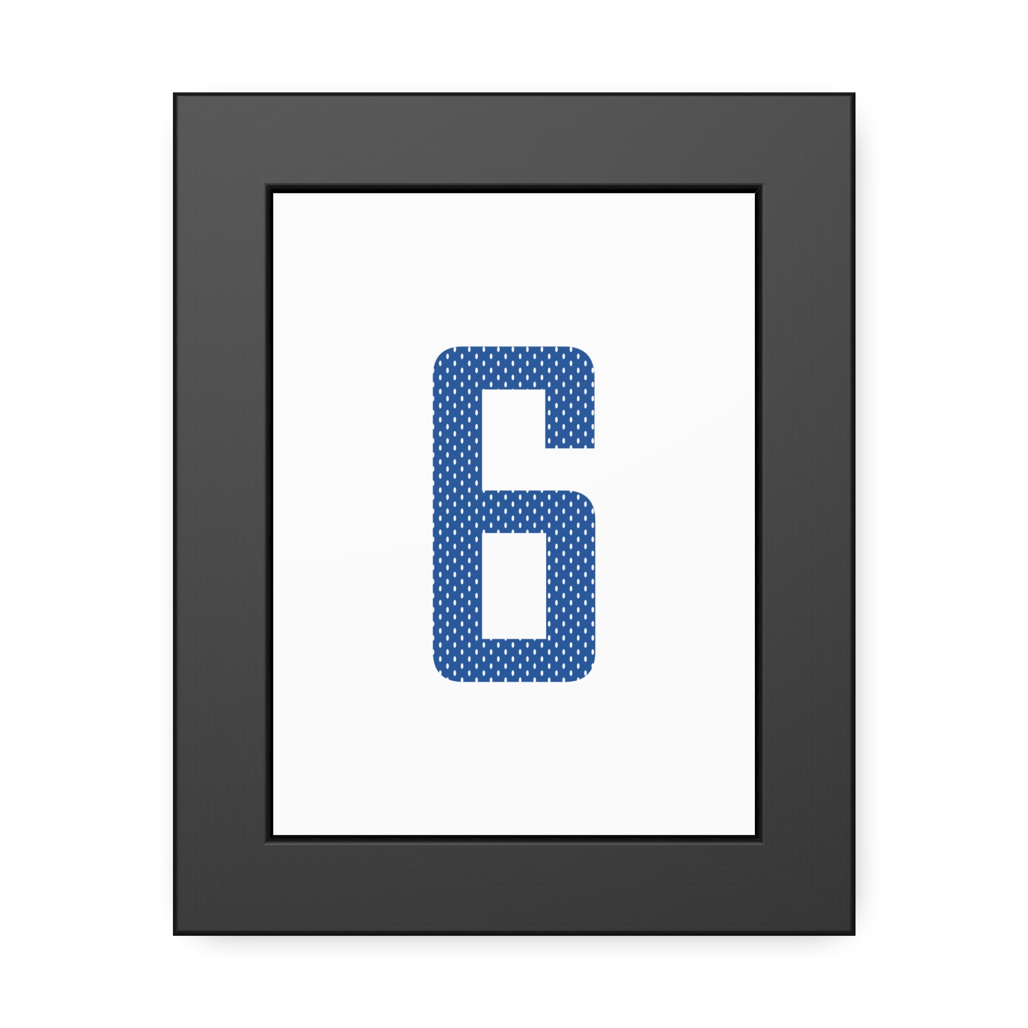 Framed Poster — mesh_shirsey_number in Black