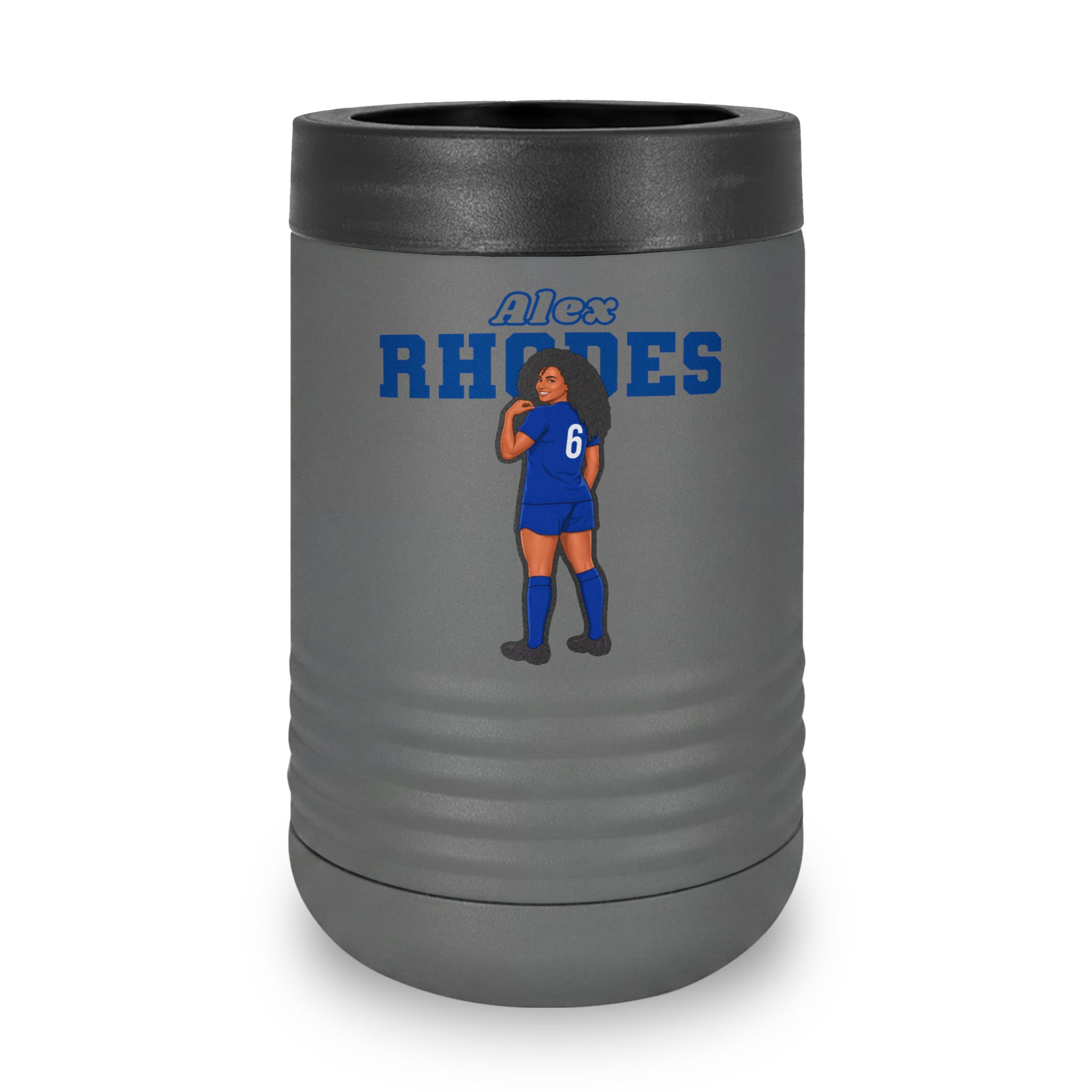 Stainless Can Cooler — character_name_arch in Grey