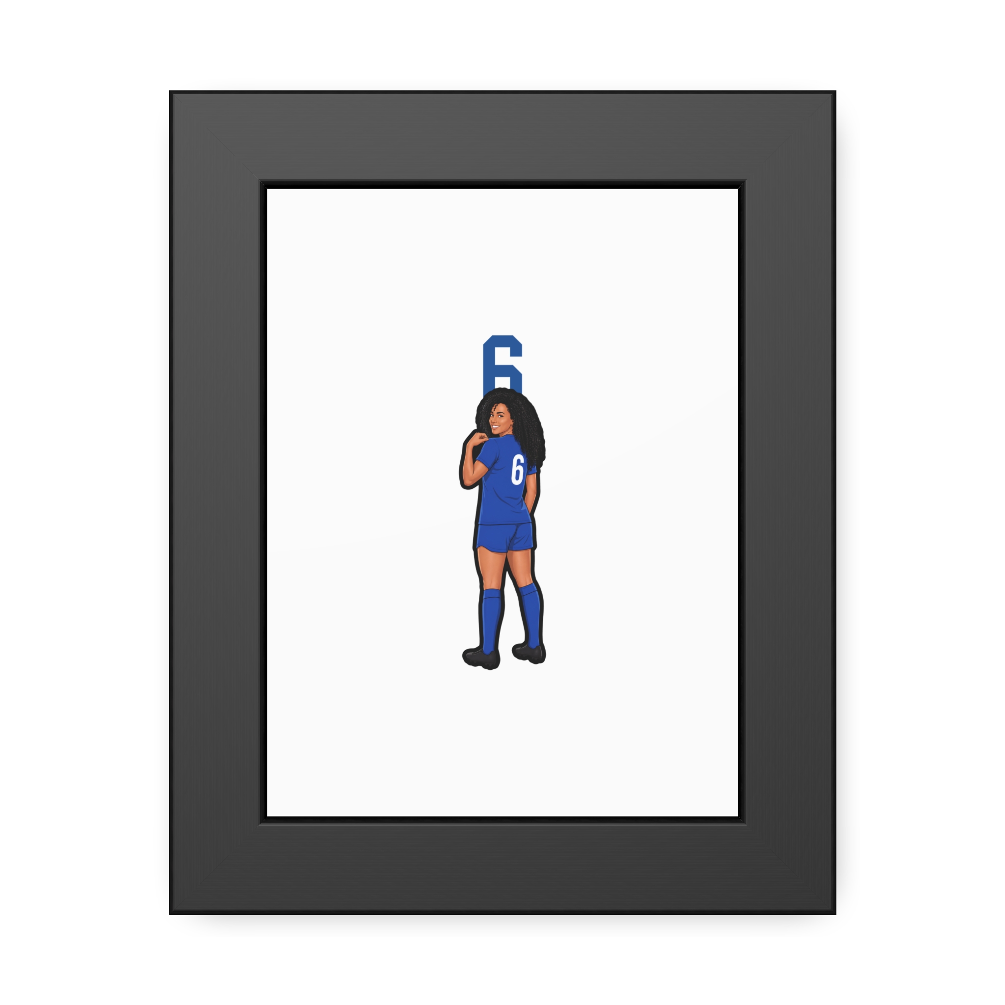 Framed Poster — character_number_top in Black
