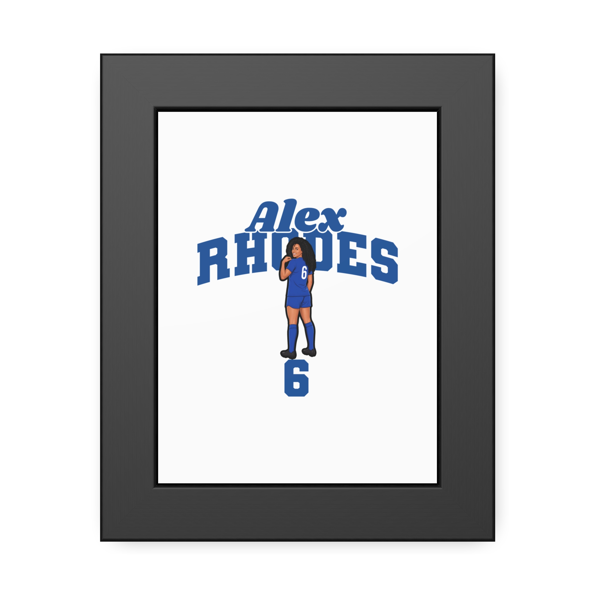 Framed Poster — character_signature_arch in Black