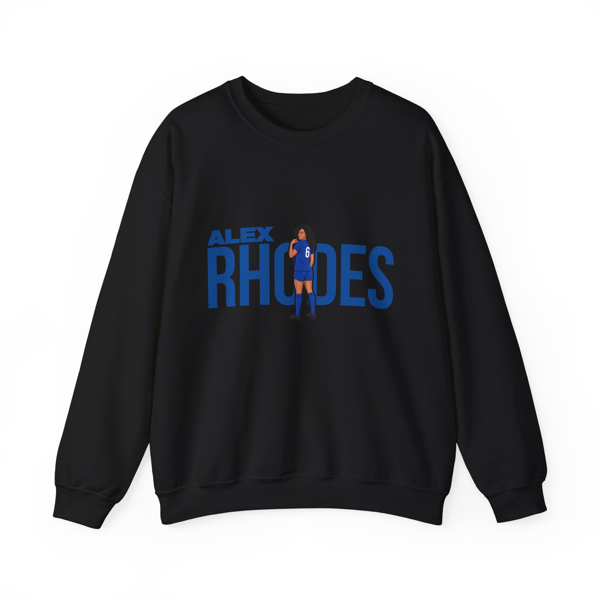 Crewneck Sweatshirt — character_player_name in Black