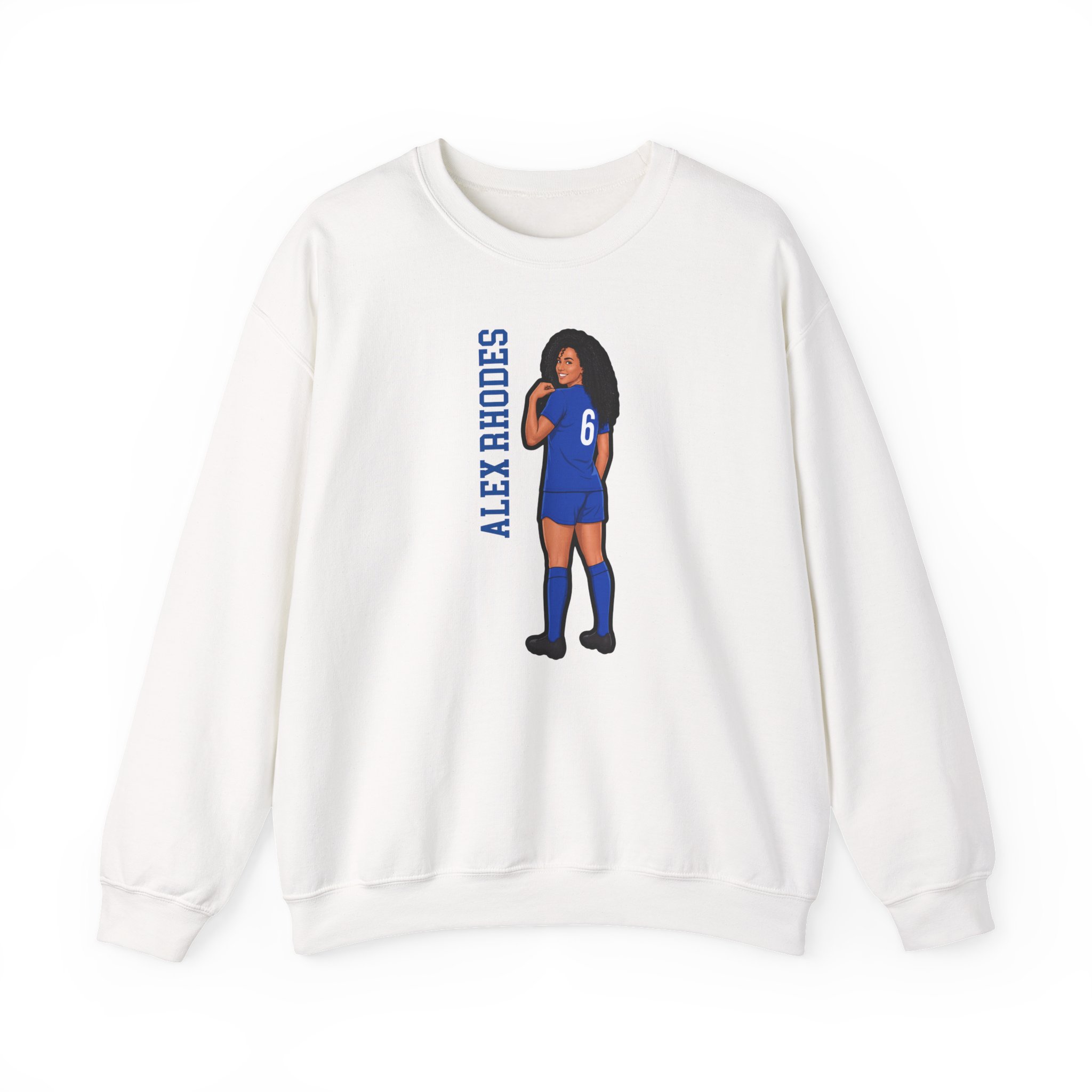 Crewneck Sweatshirt — character_name_vertical in White