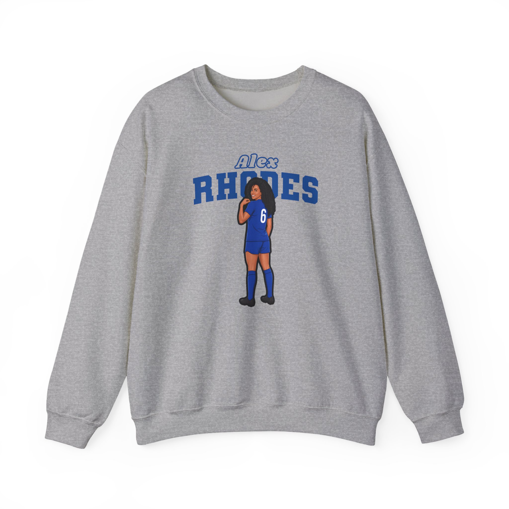 Crewneck Sweatshirt — character_name_arch in Grey