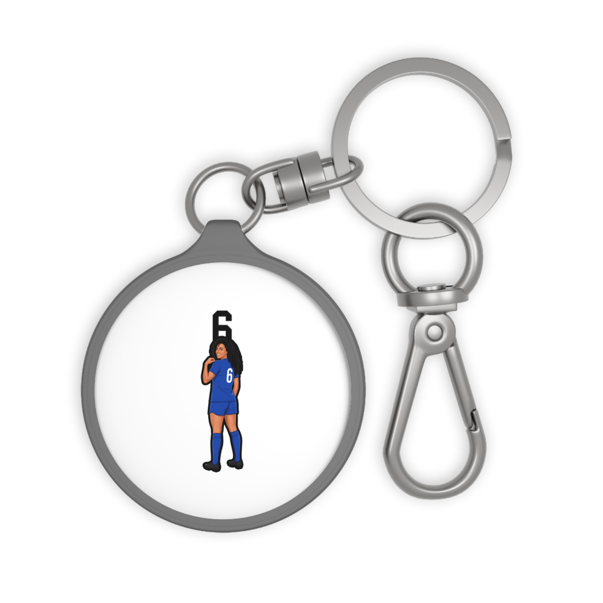 Keychain — character_number_top in Grey