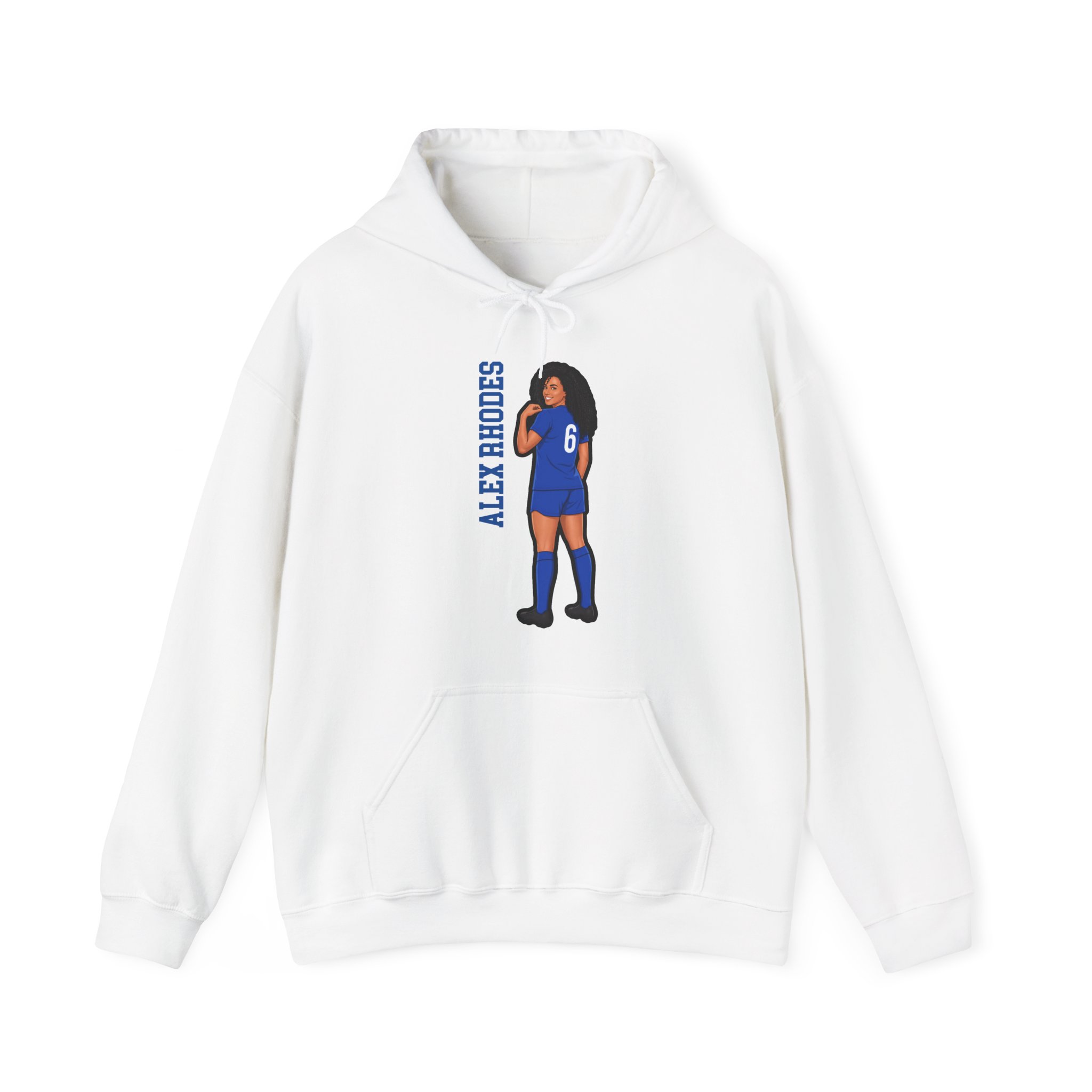Hoodie — character_name_vertical in White