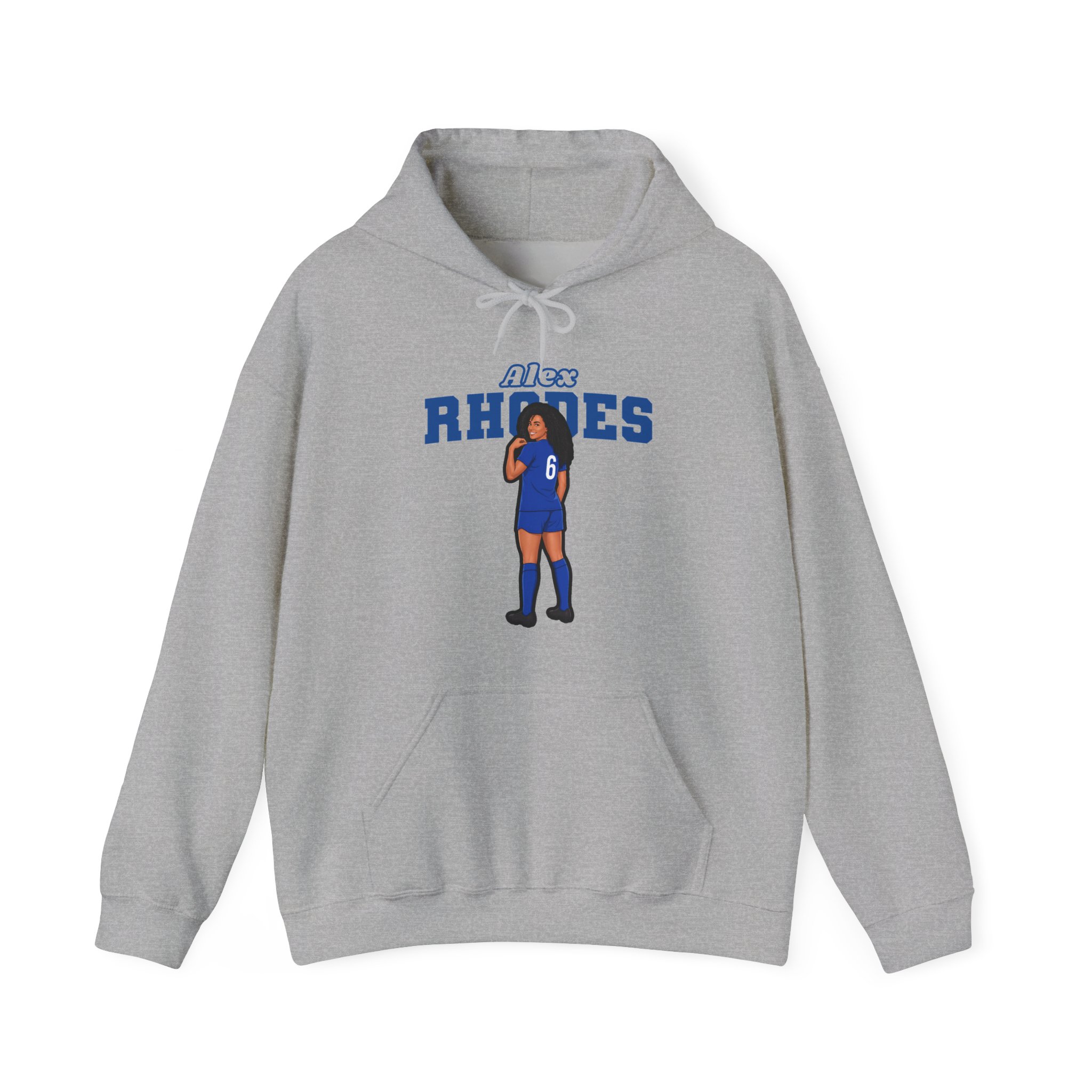 Hoodie — character_name_arch in Grey