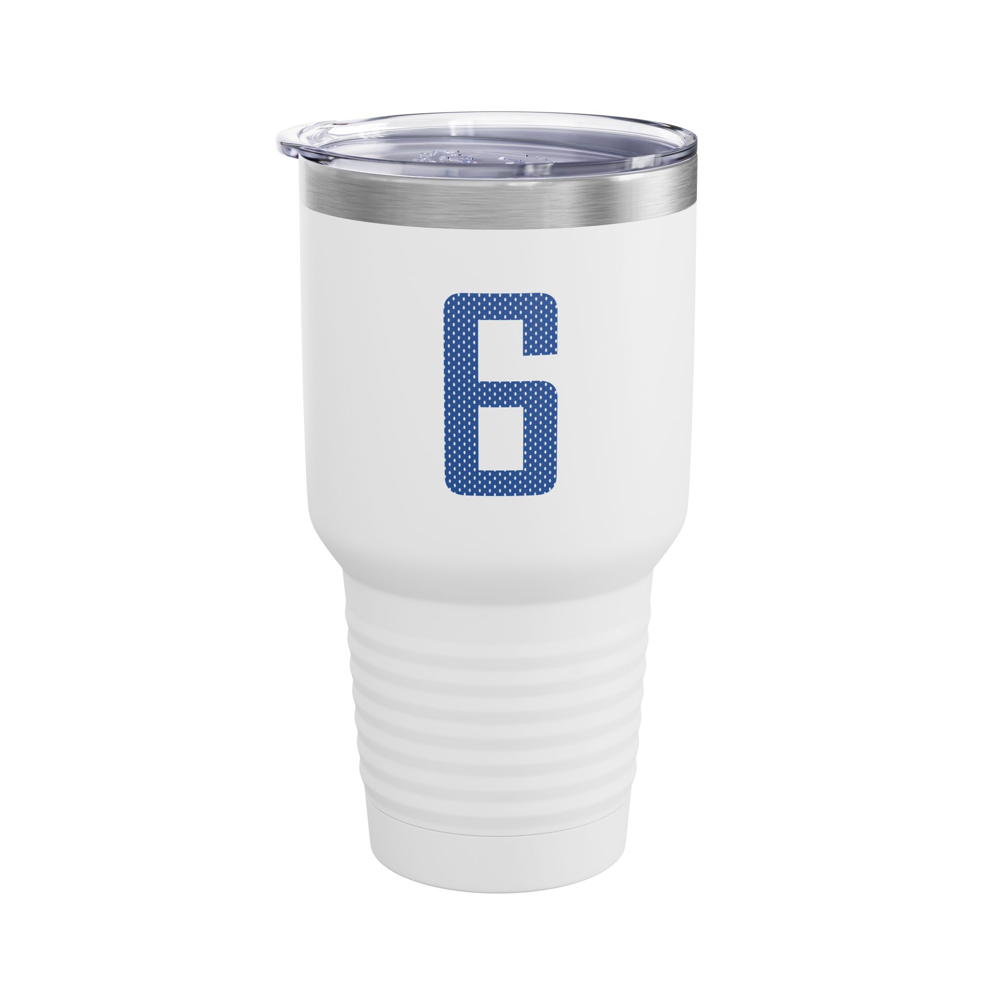 30oz Tumbler — mesh_shirsey_number in White