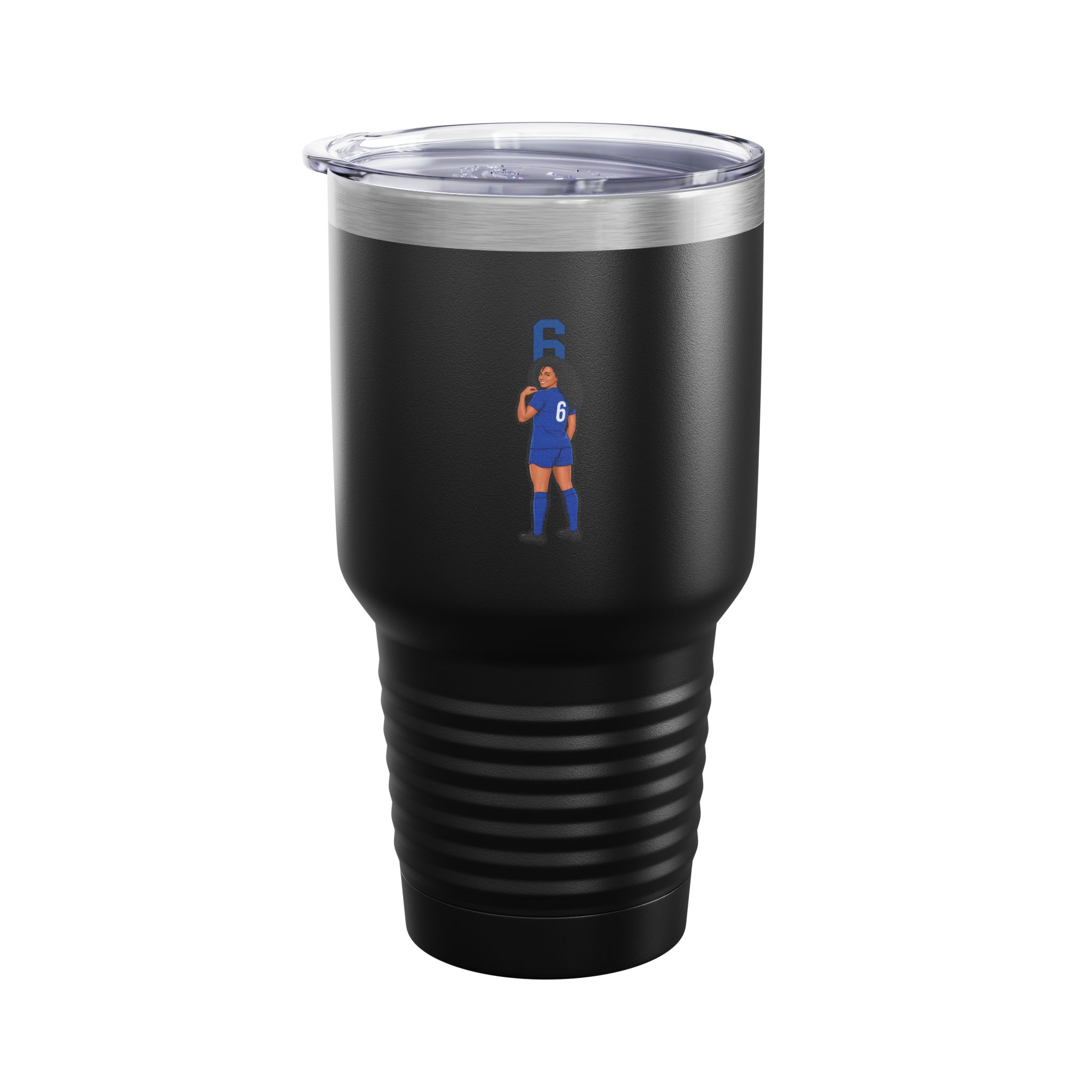 30oz Tumbler — character_number_top in Black