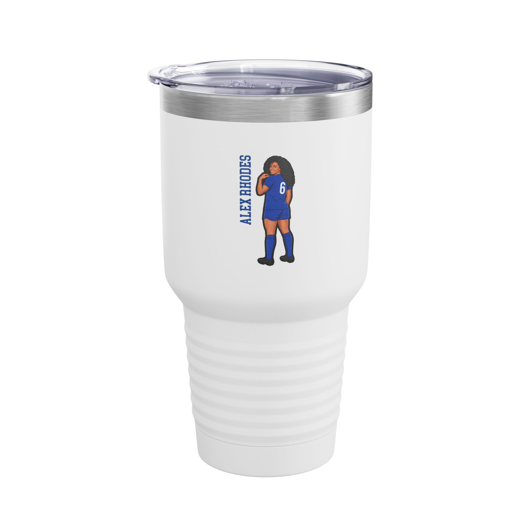 30oz Tumbler — character_name_vertical in White