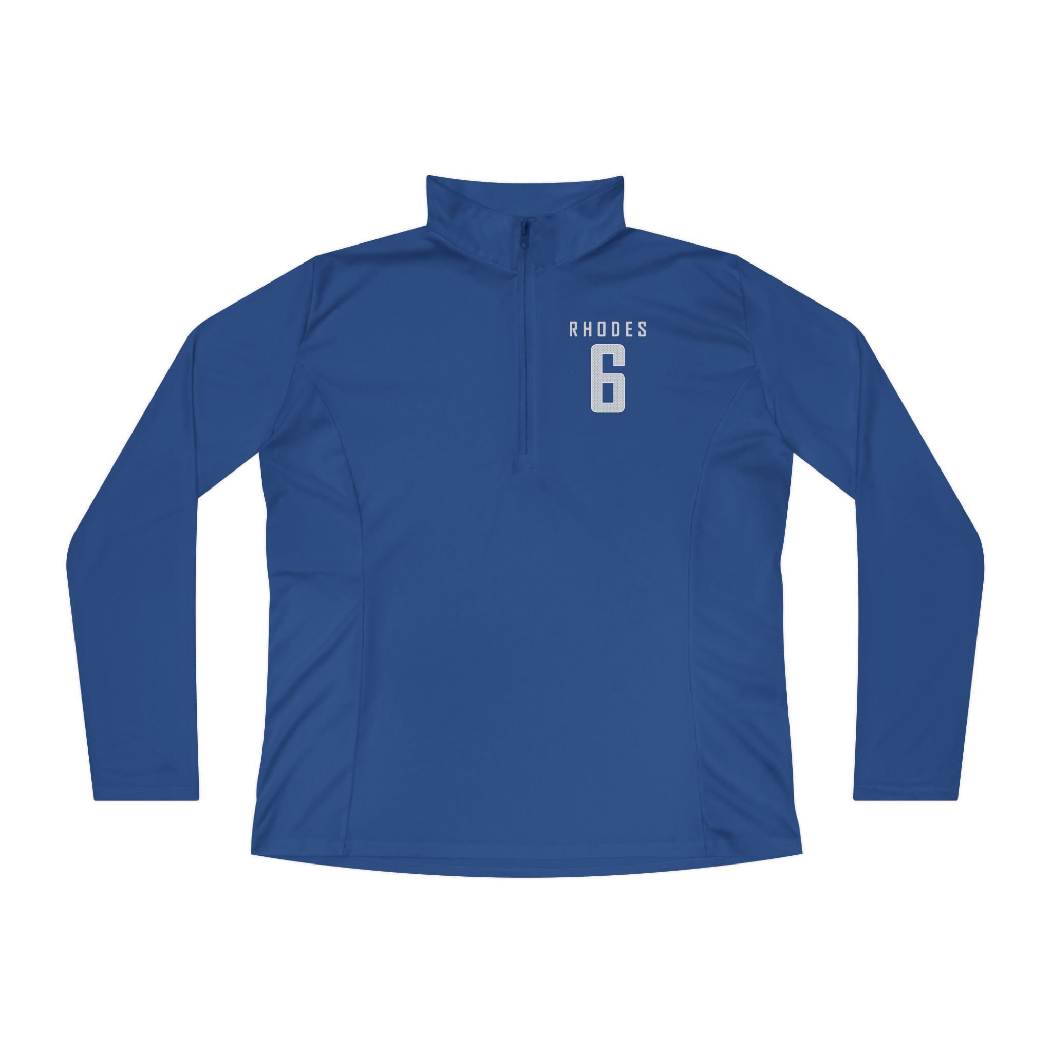 Women's Q-Zip Pullover — mesh_shirsey in Royal