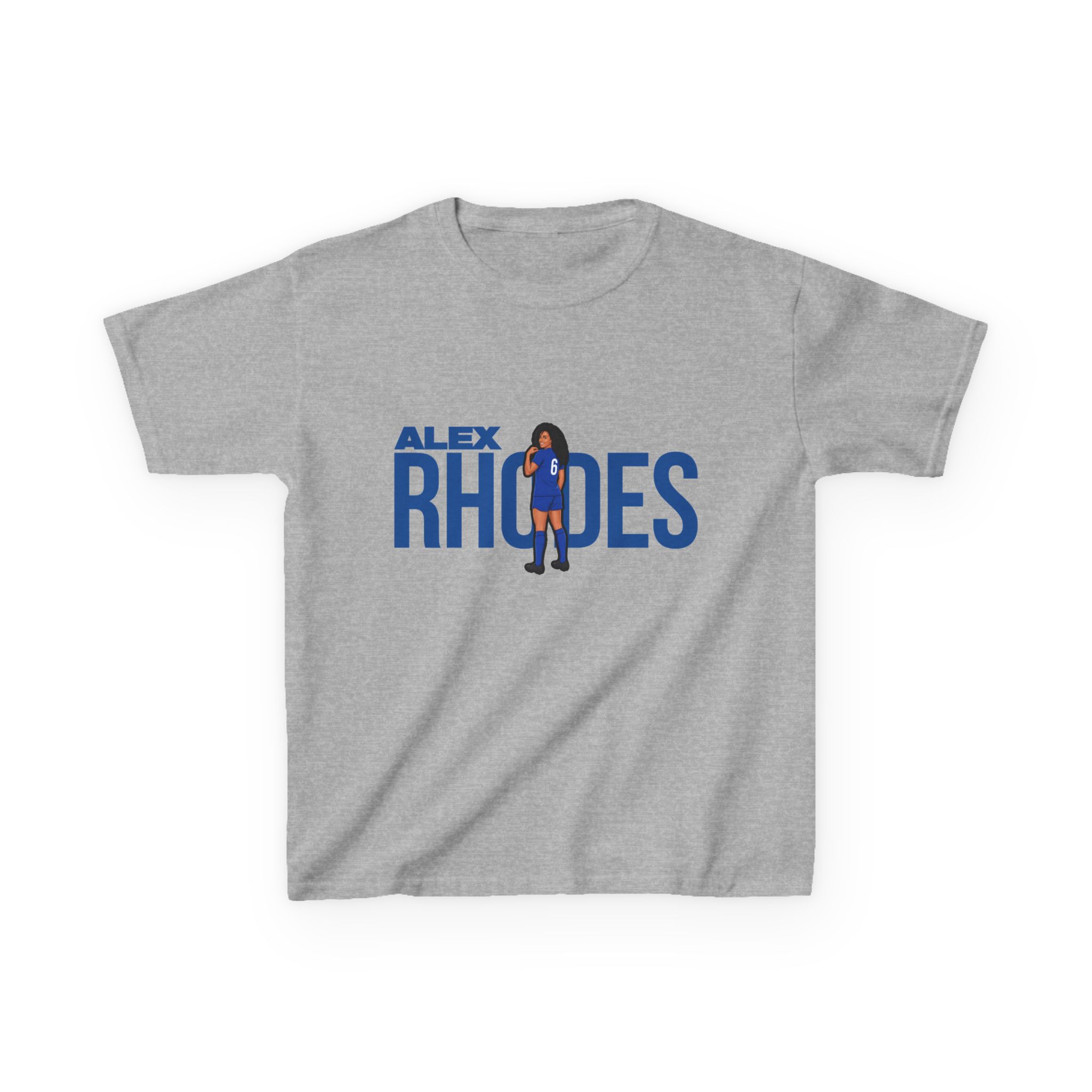Youth Tee — character_player_name in Grey