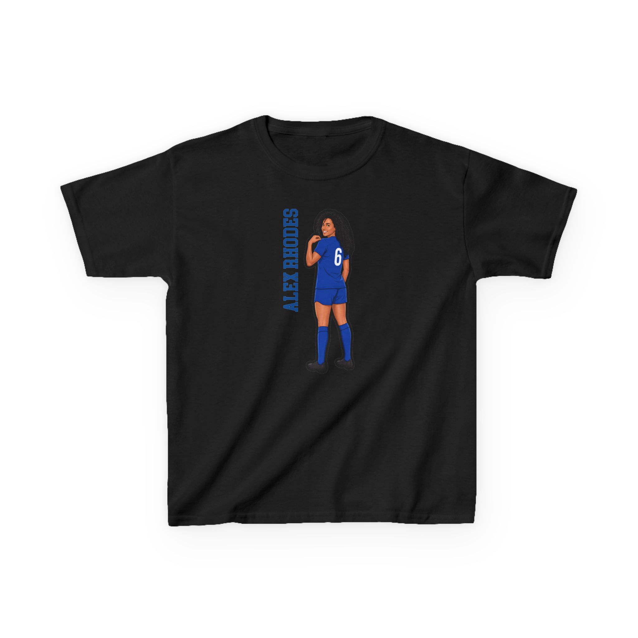 Youth Tee — character_name_vertical in Black