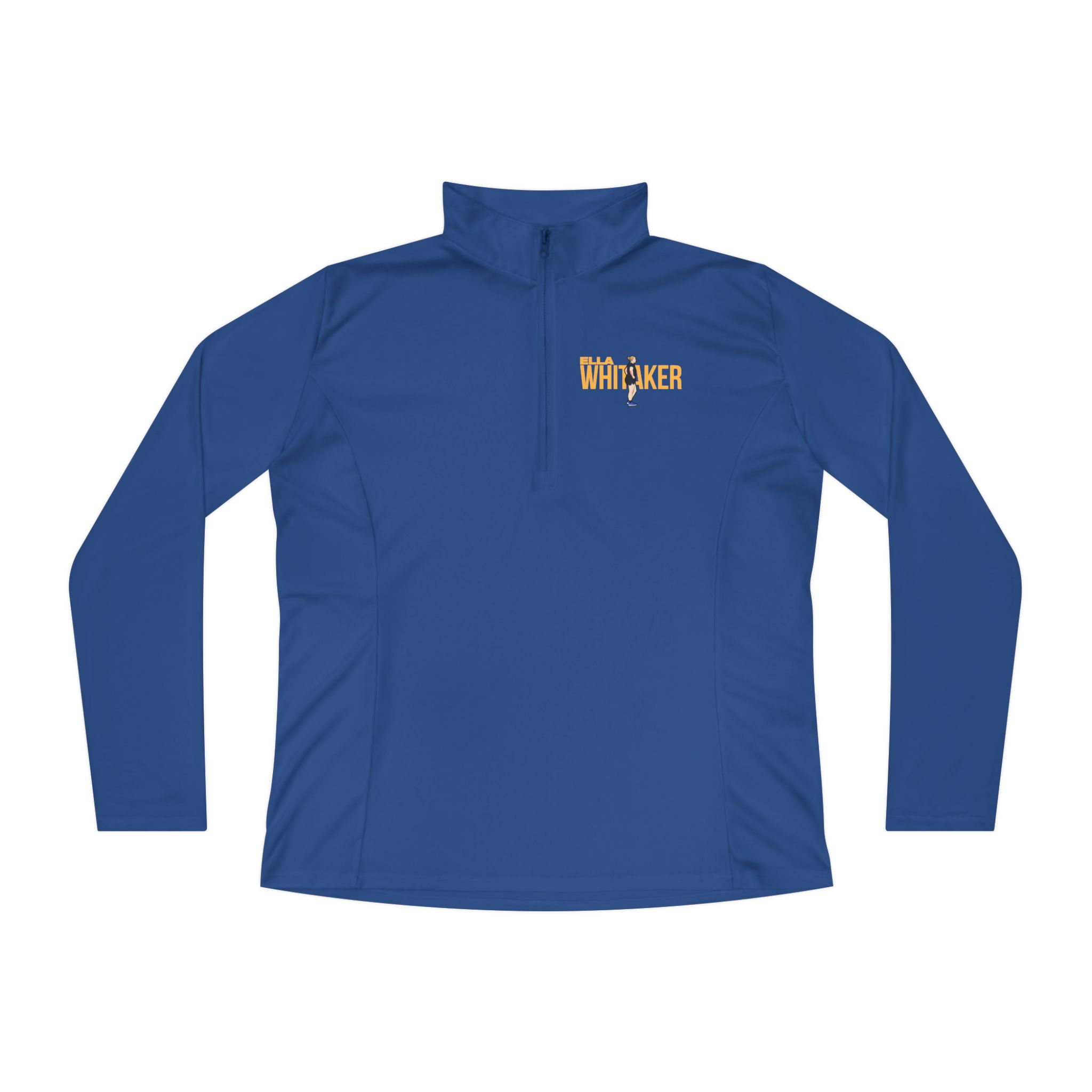 Women's Q-Zip Pullover — character_player_name in Royal