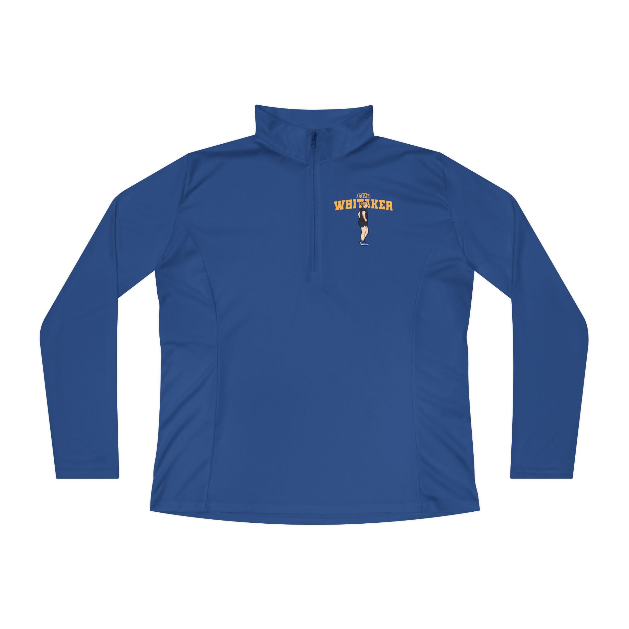 Women's Q-Zip Pullover — character_name_arch in Royal