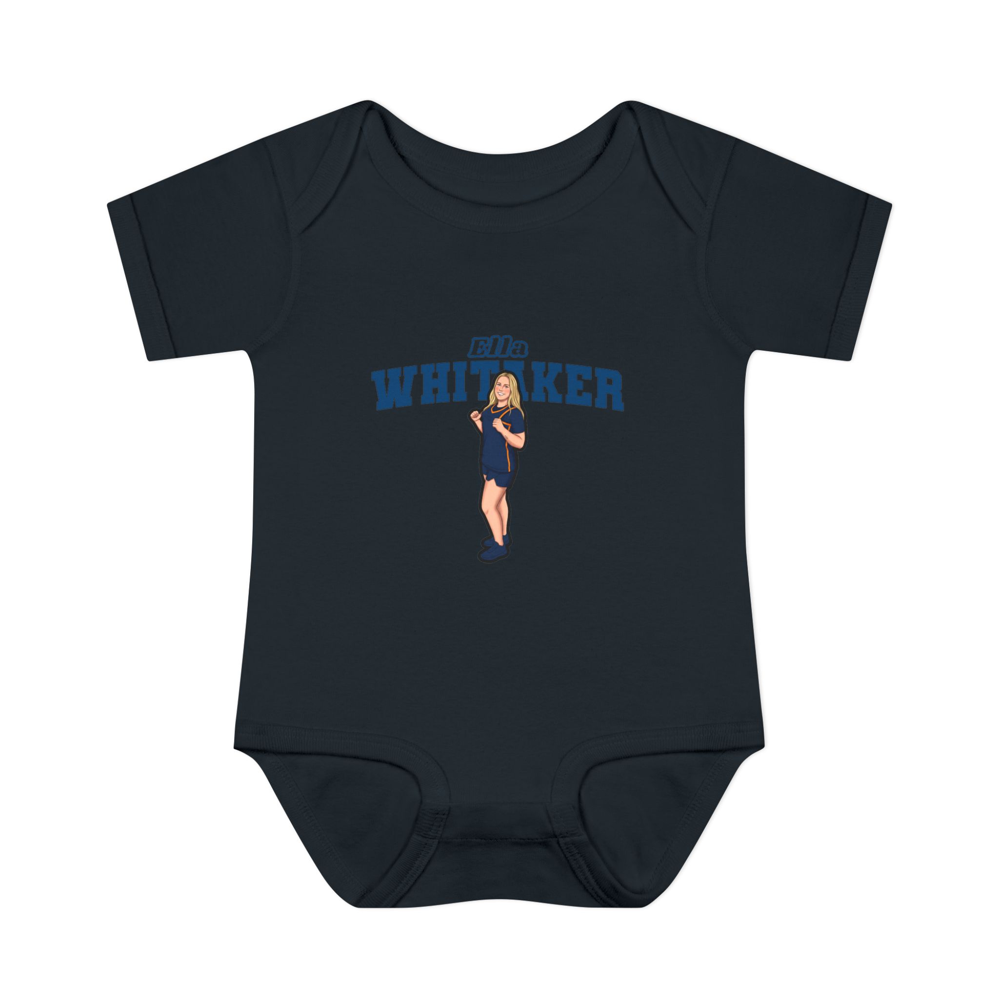 Baby Onesie — character_name_arch in Black