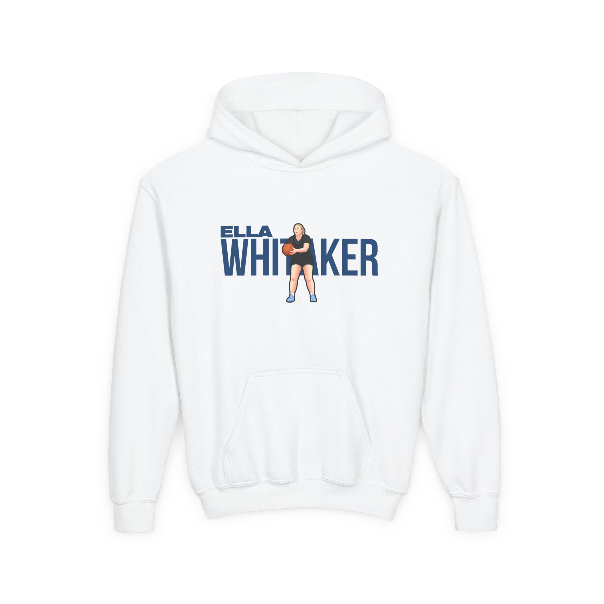 Youth Hoodie — character_player_name in White