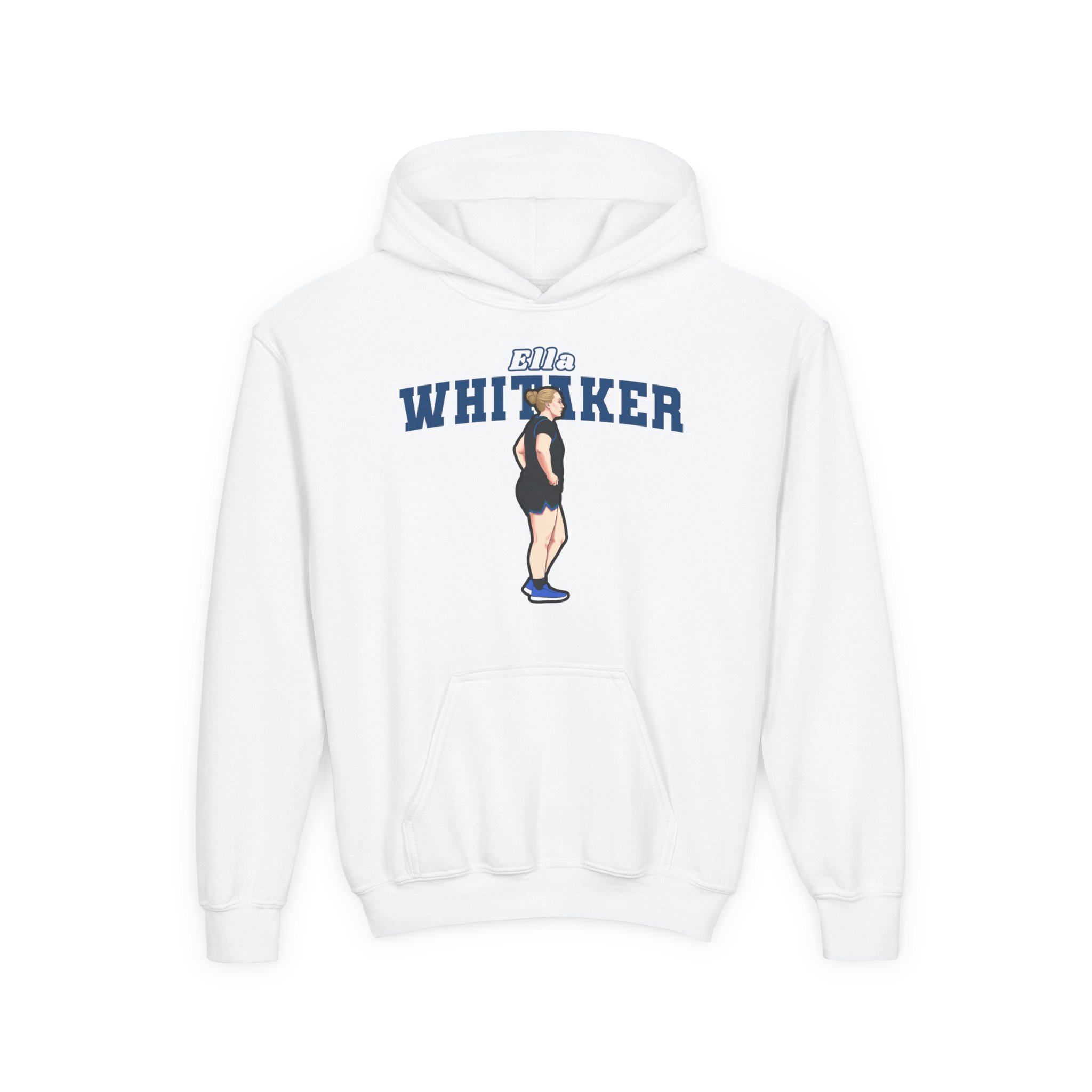 Youth Hoodie — character_name_arch in White