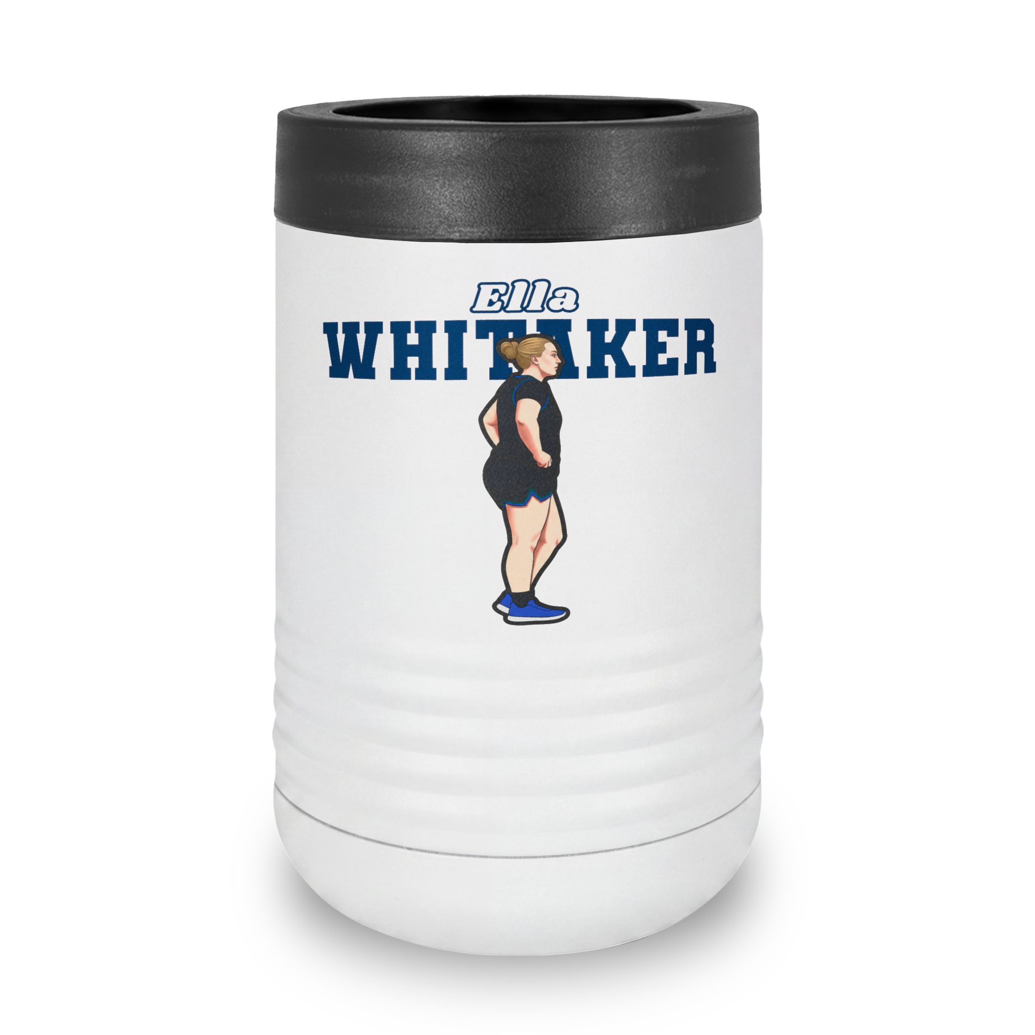 Stainless Can Cooler — character_name_arch in White