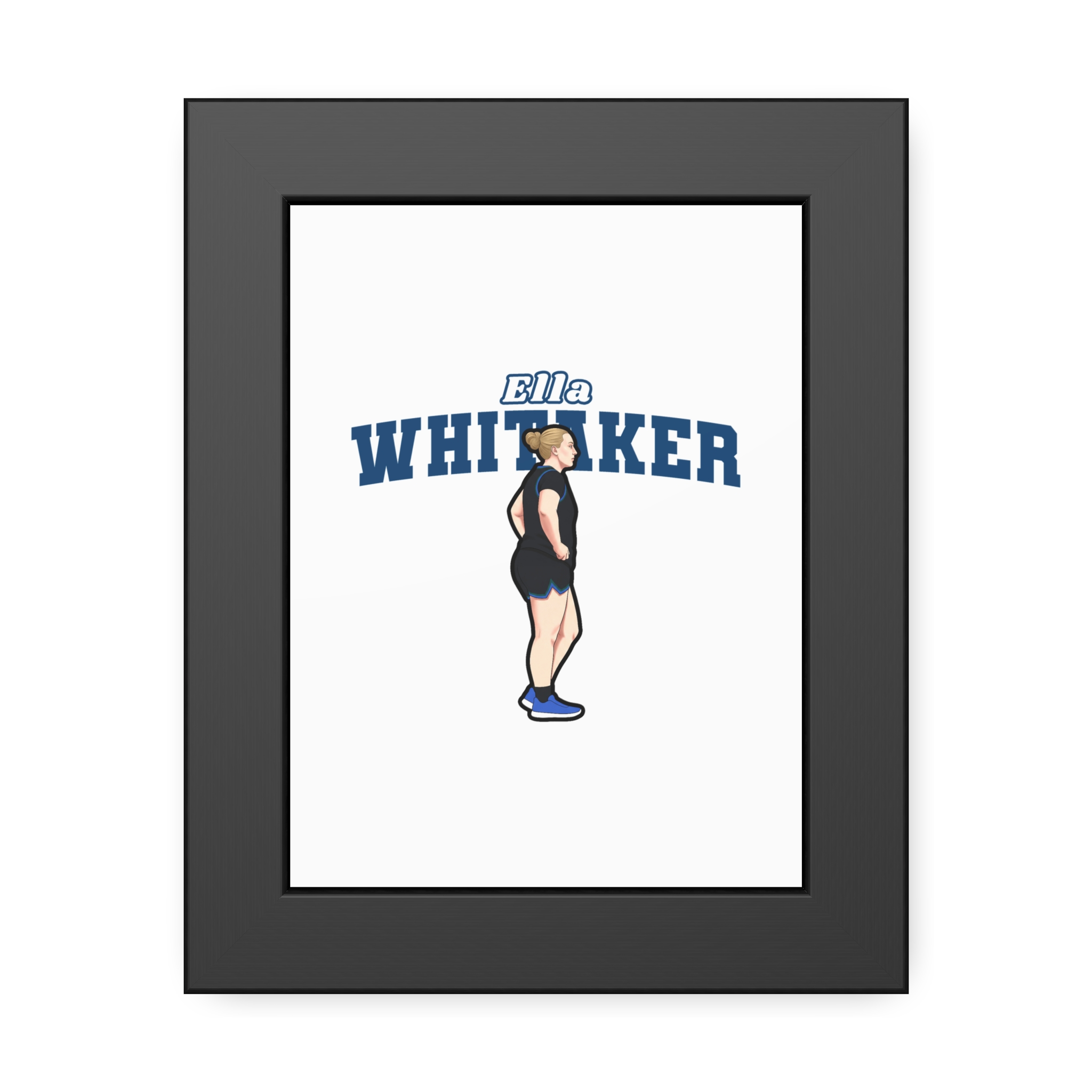 Framed Poster — character_name_arch in Black