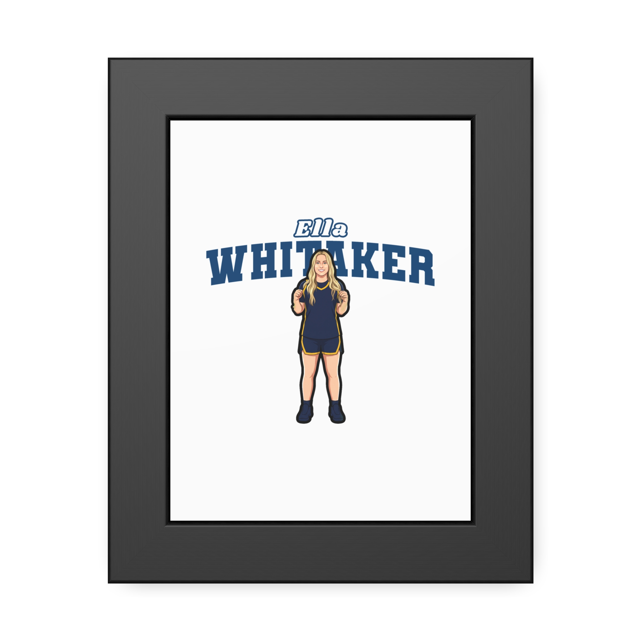 Framed Poster — character_name_arch in Black