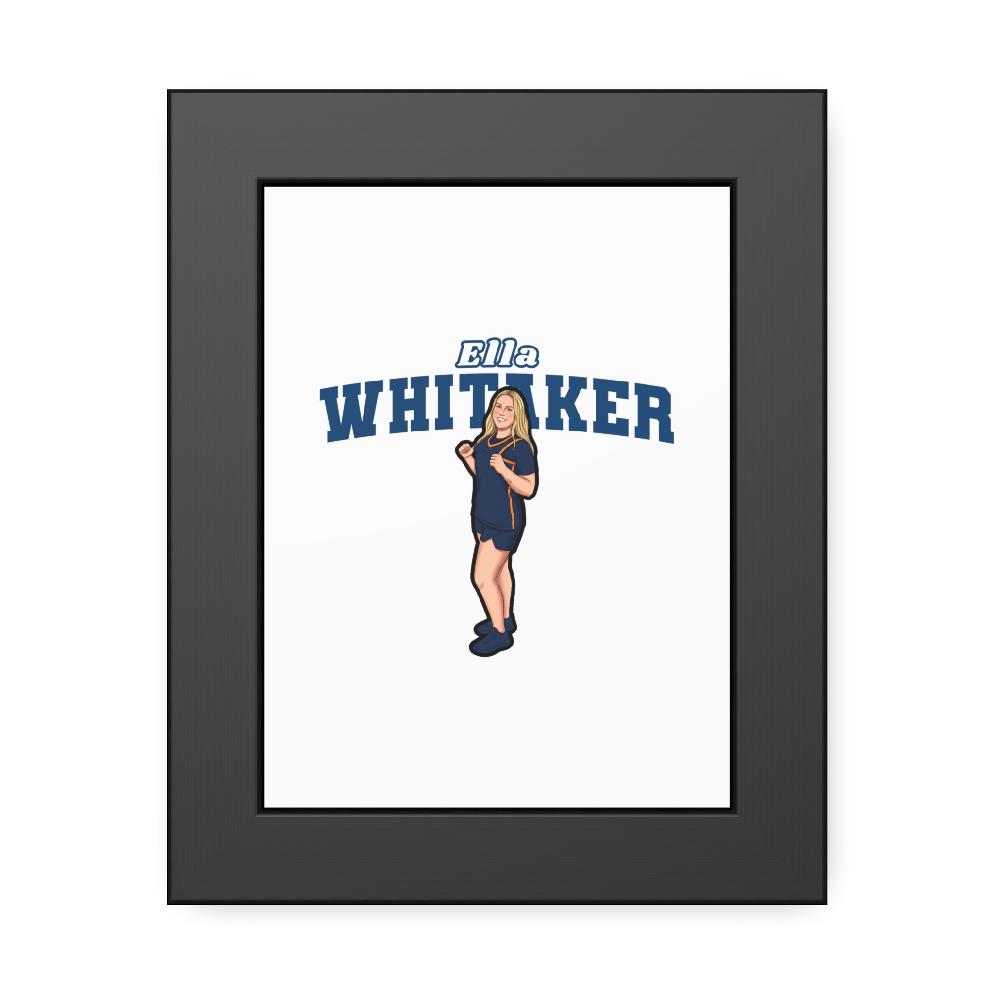 Framed Poster — character_name_arch in Black