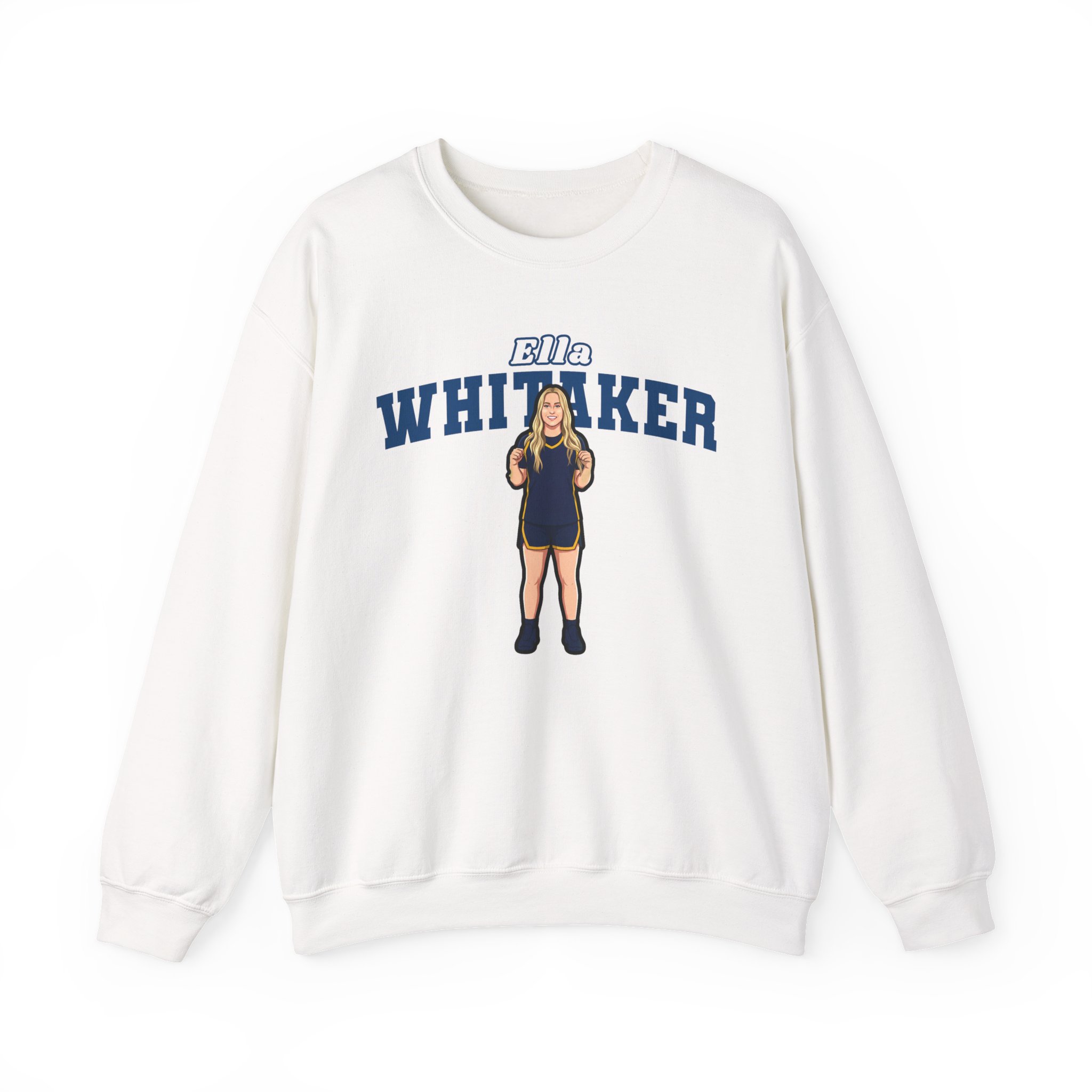 Crewneck Sweatshirt — character_name_arch in White