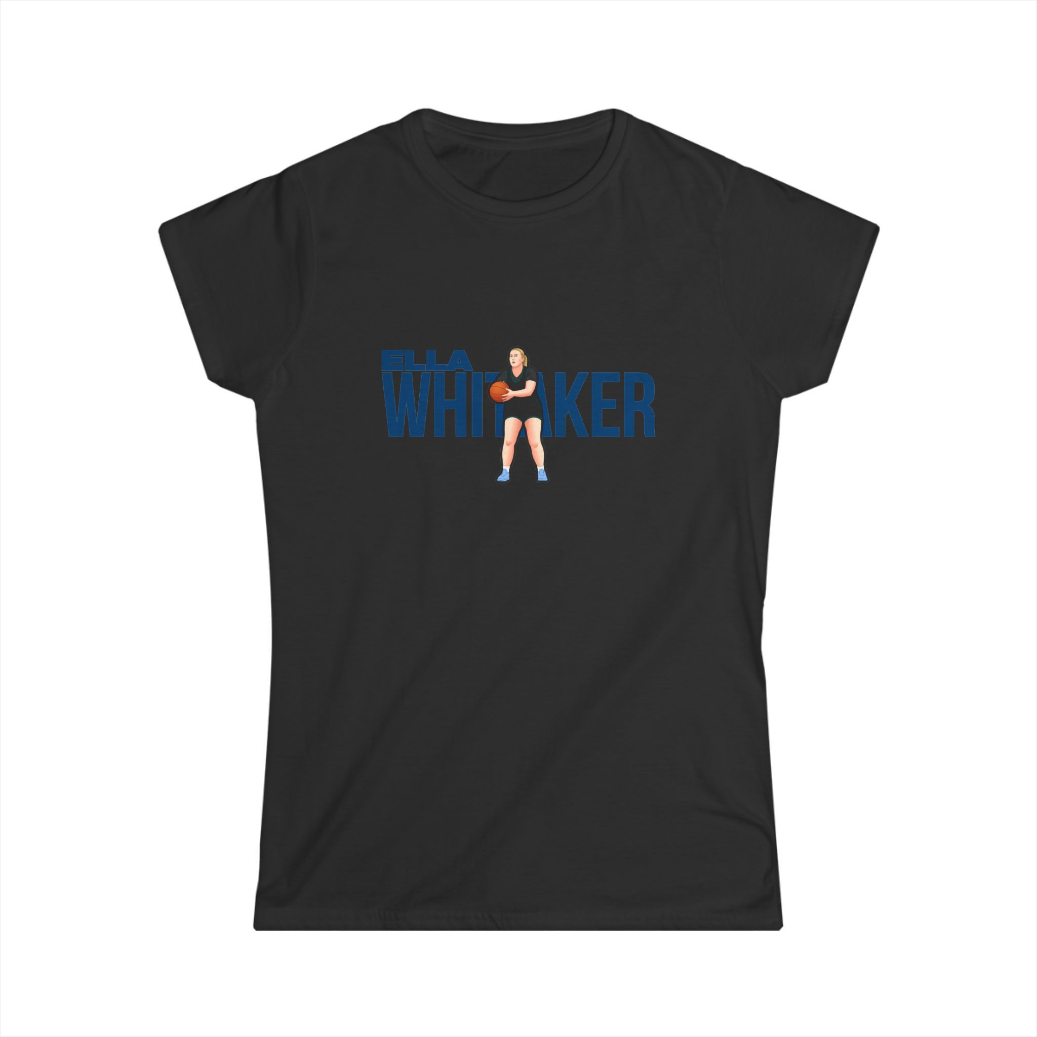 Women's Softstyle Tee — character_player_name in Black
