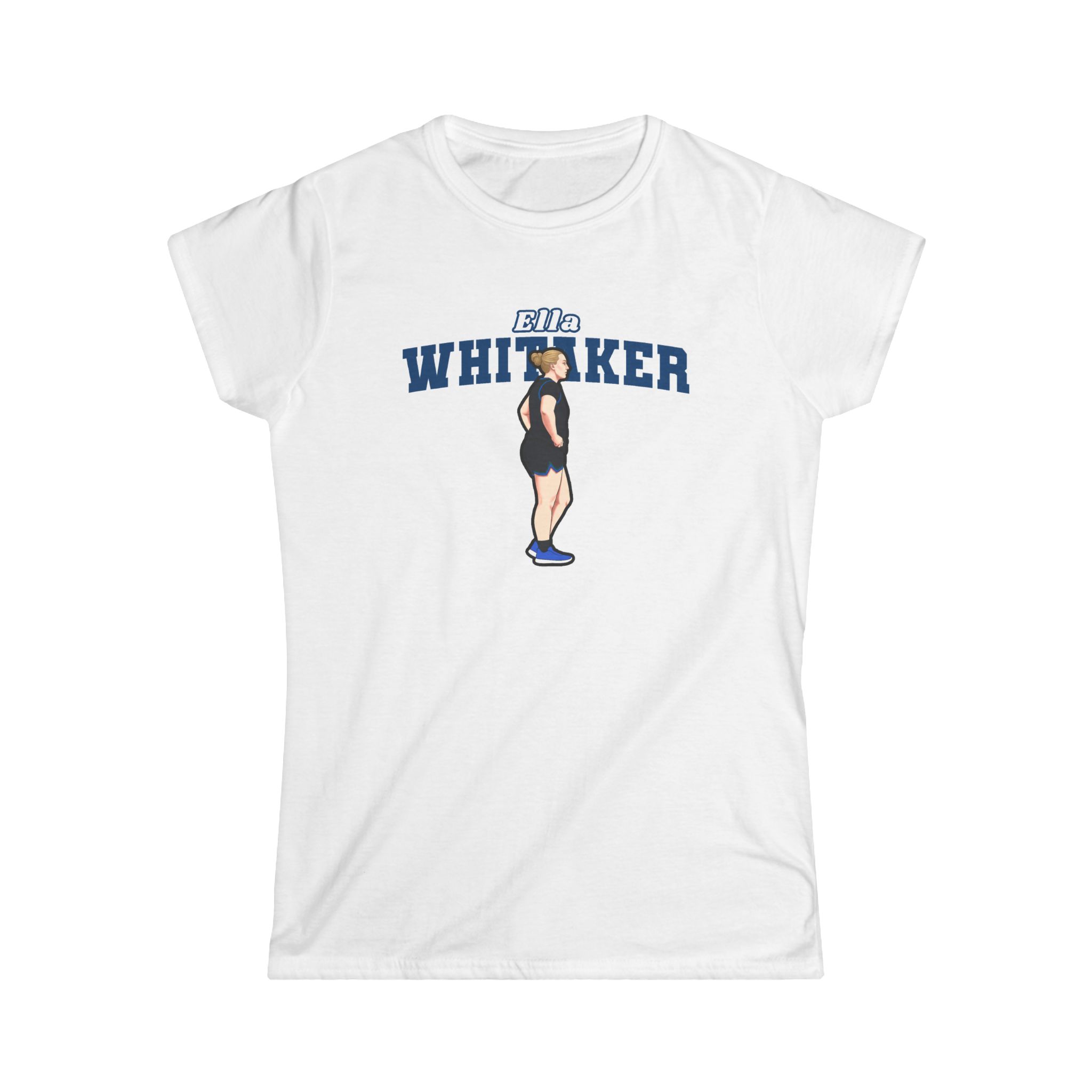 Women's Softstyle Tee — character_name_arch in White