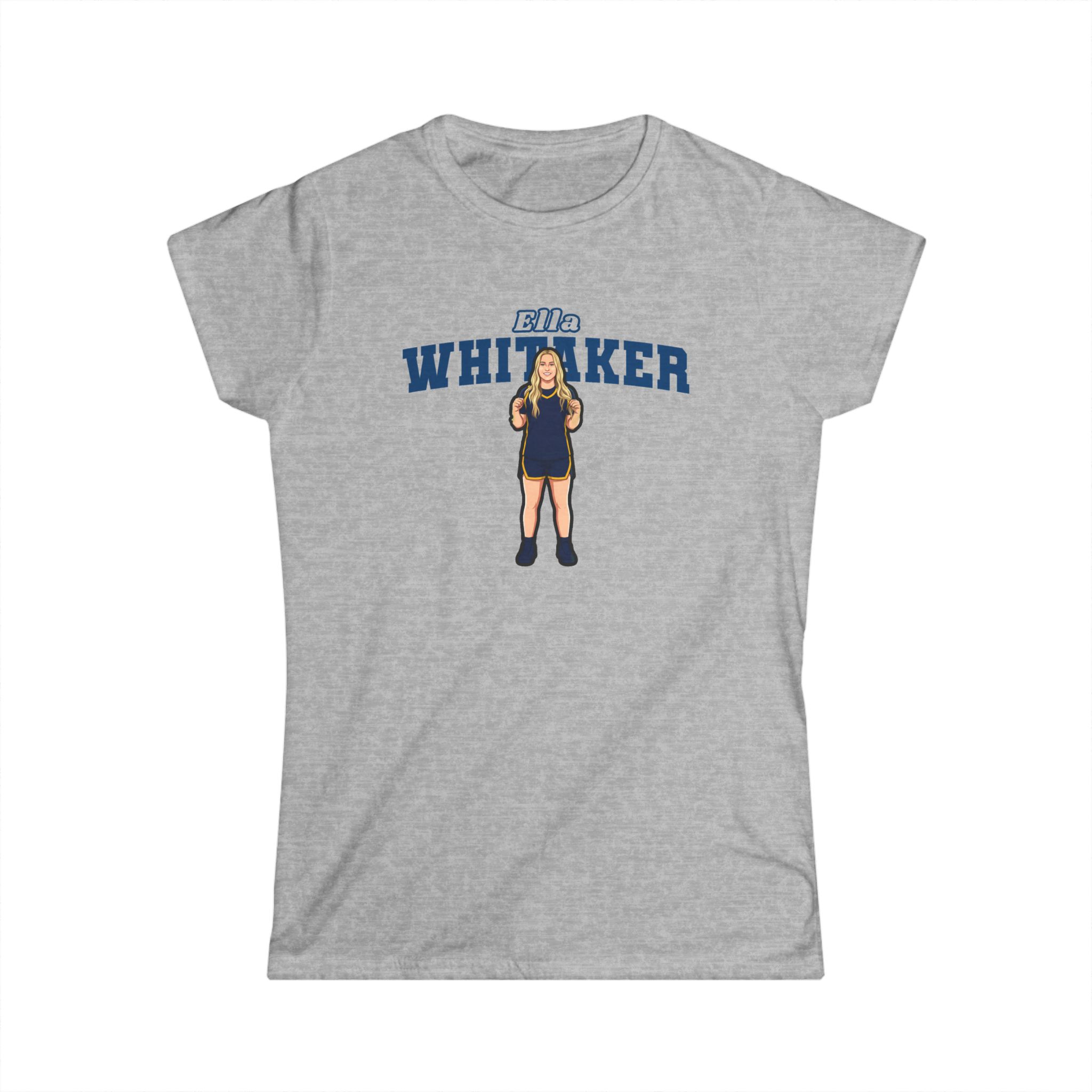 Women's Softstyle Tee — character_name_arch in Grey