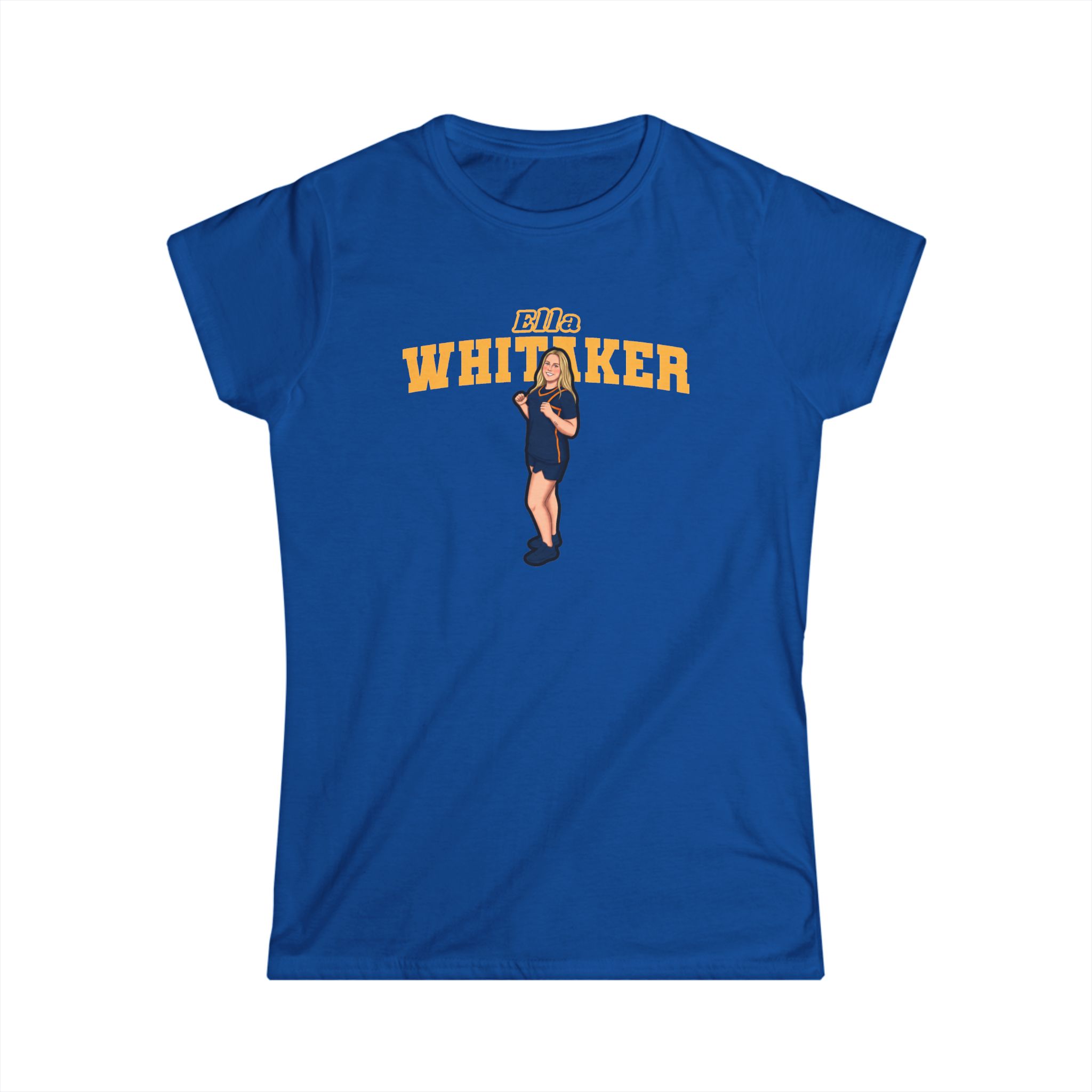 Women's Softstyle Tee — character_name_arch in Royal