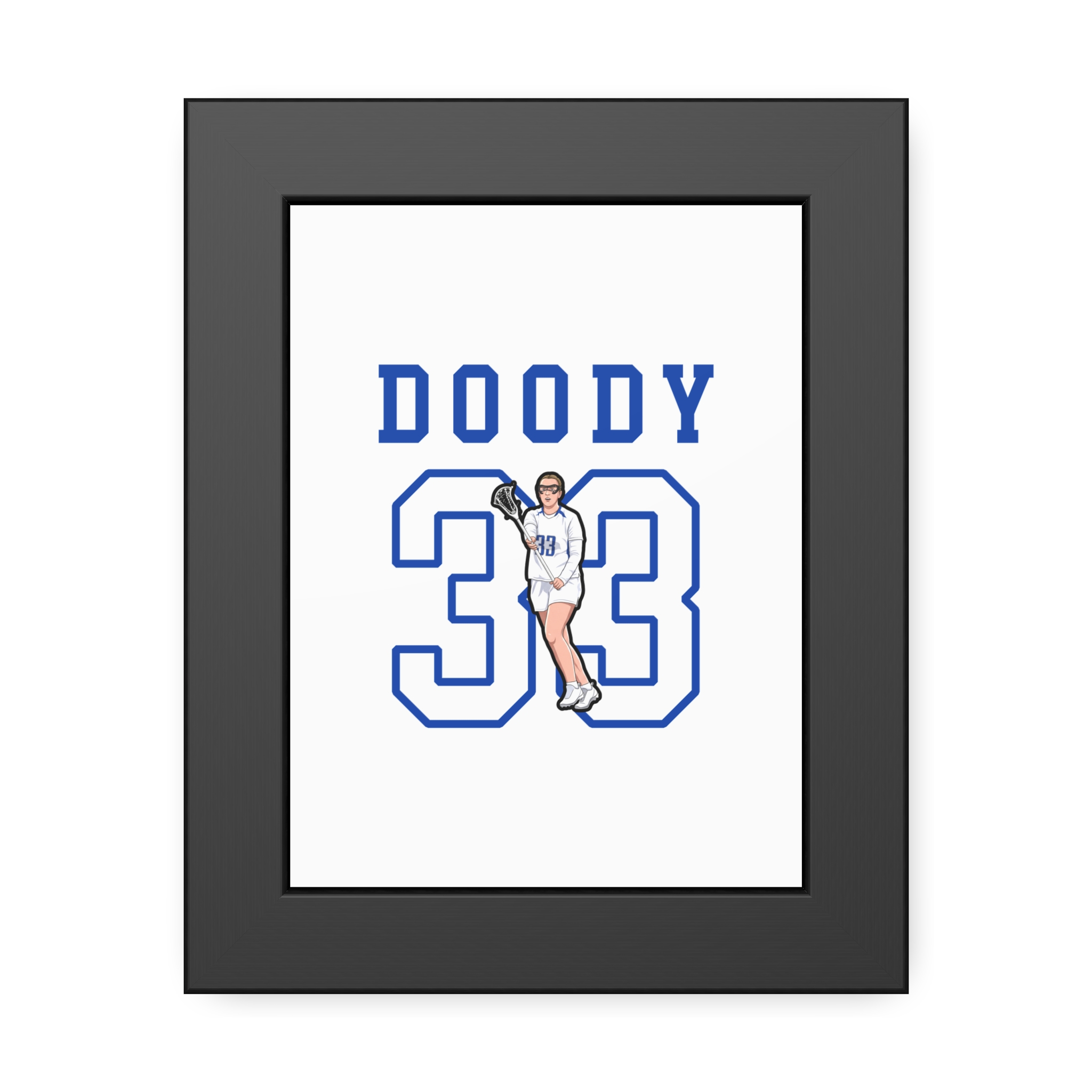 Framed Poster — character_shirsey in Black