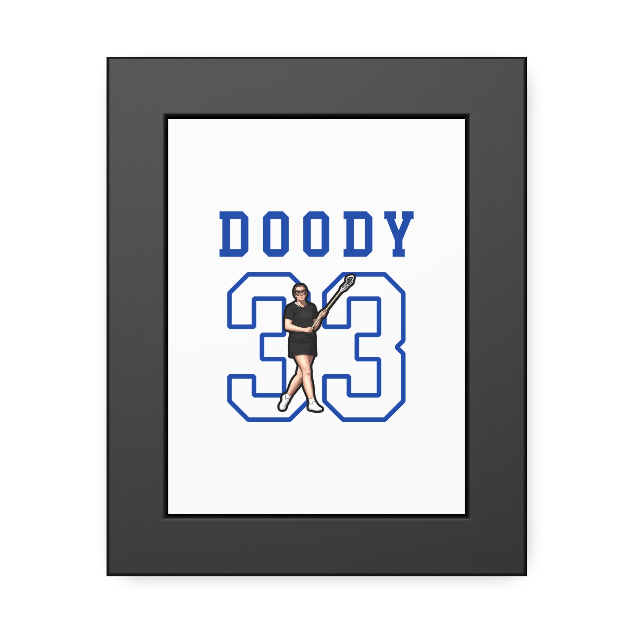 Framed Poster — character_shirsey in Black