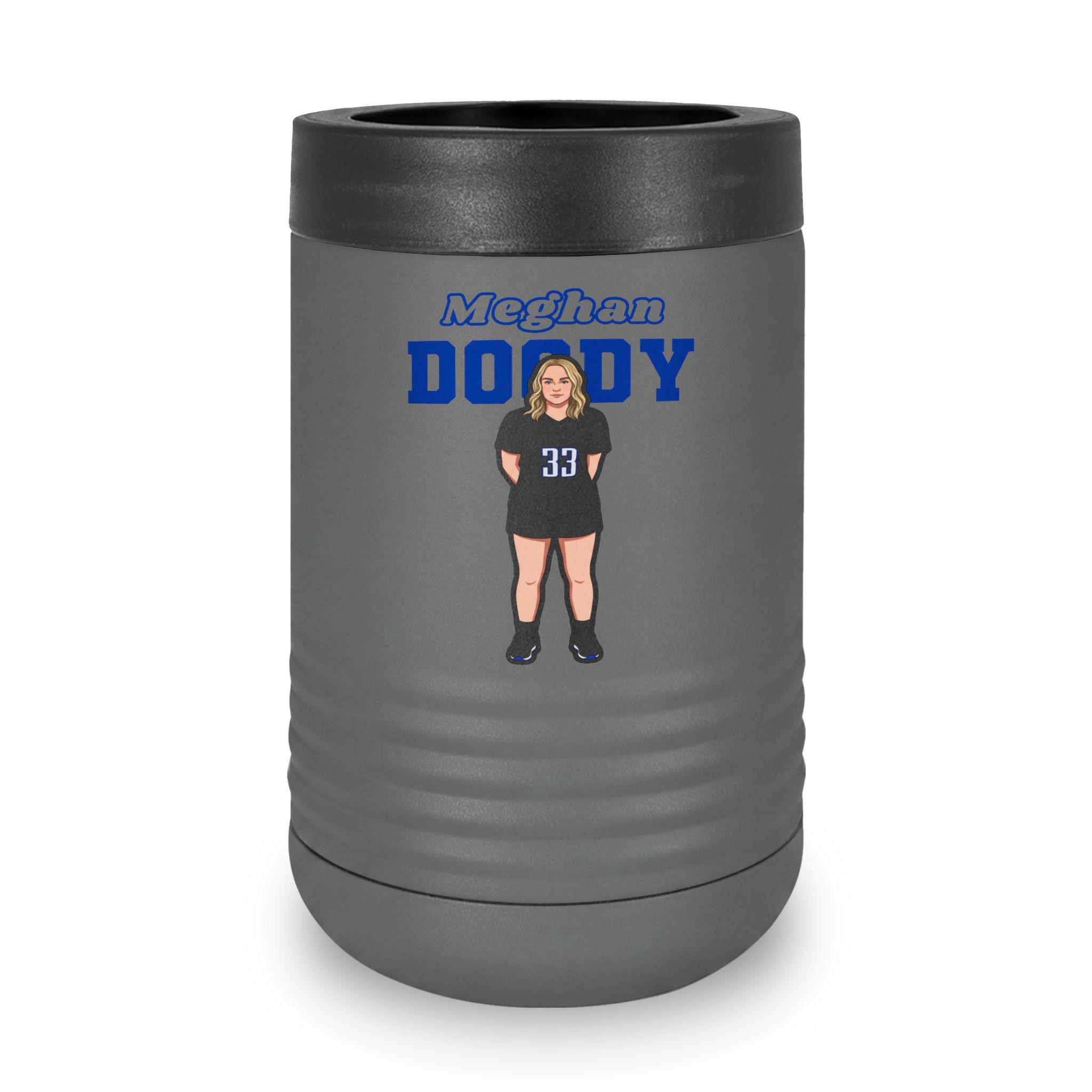 Stainless Can Cooler — character_name_arch in Grey