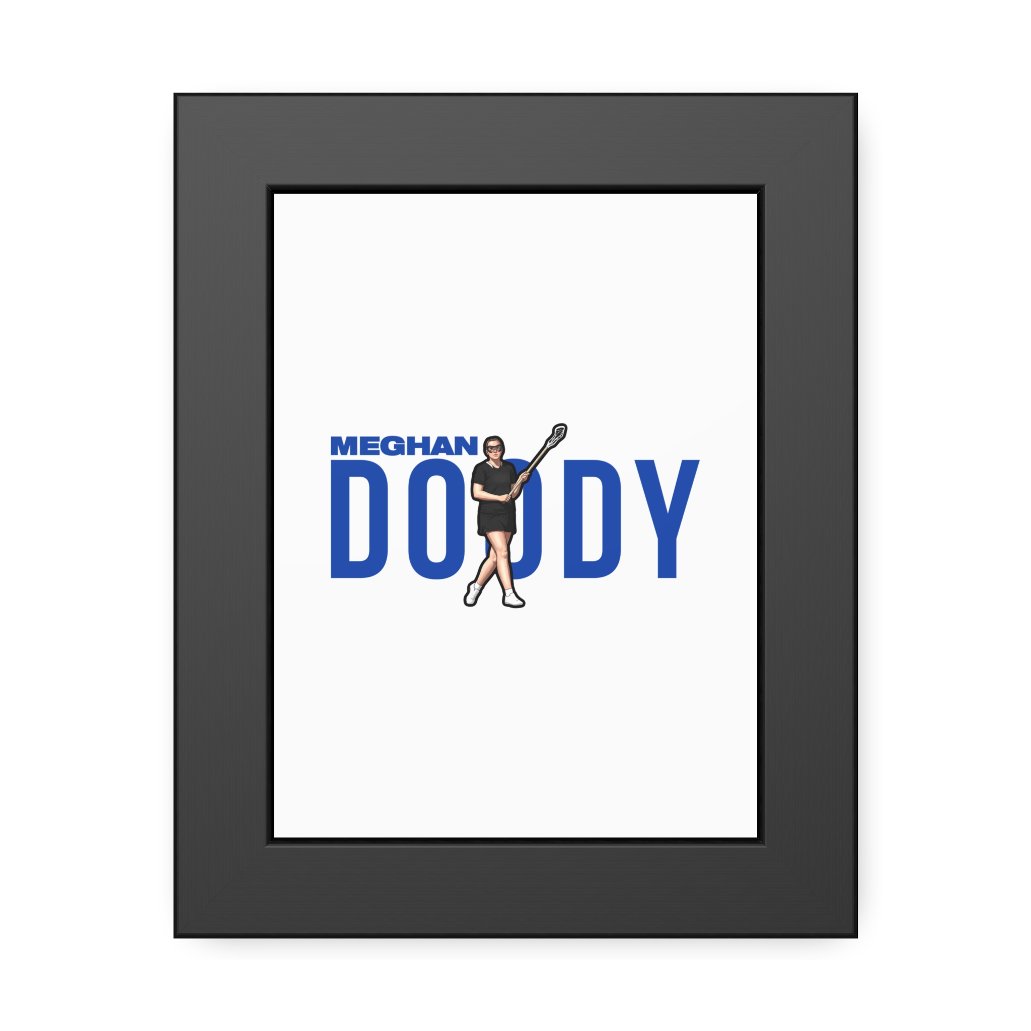 Framed Poster — character_player_name in Black