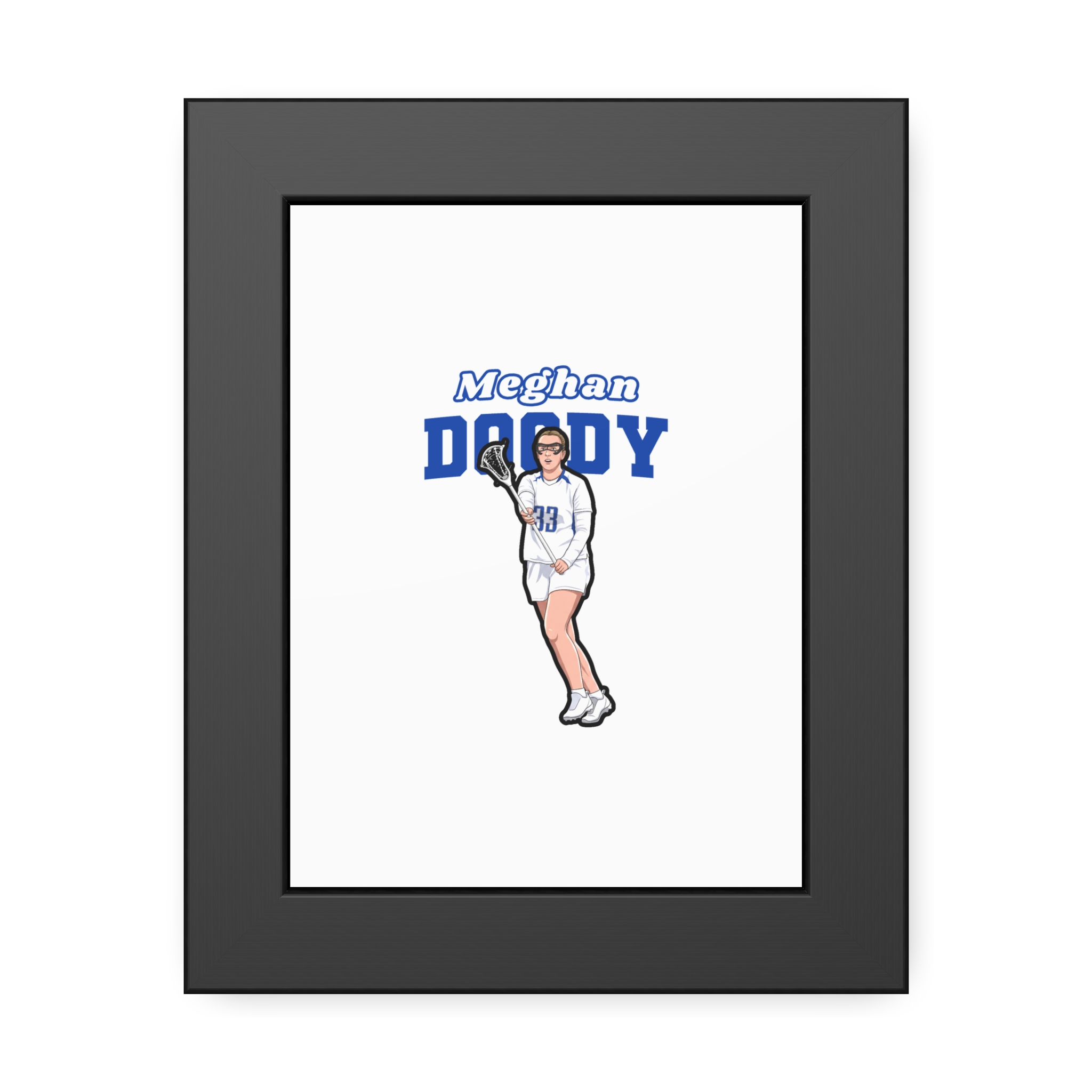 Framed Poster — character_name_arch in Black