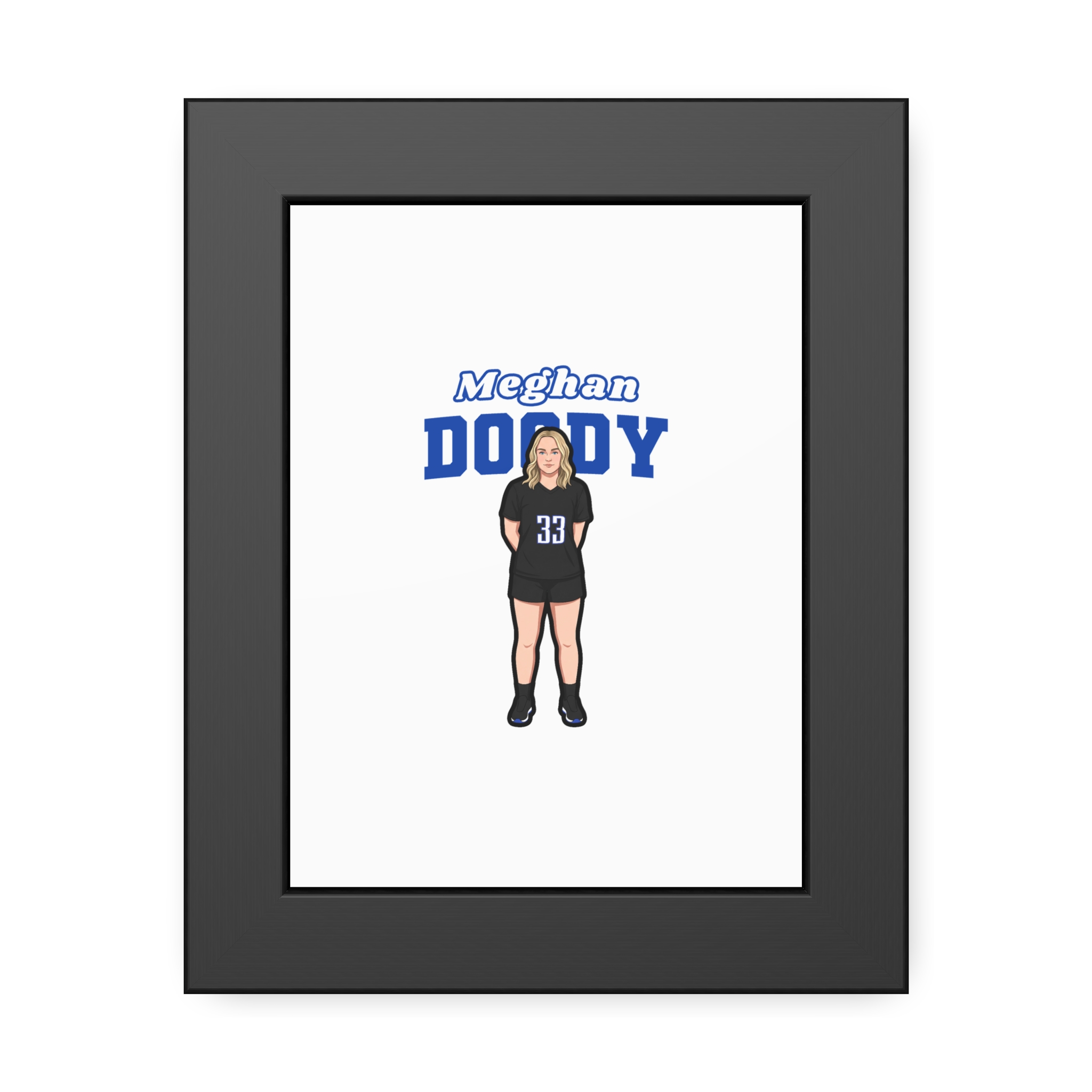 Framed Poster — character_name_arch in Black