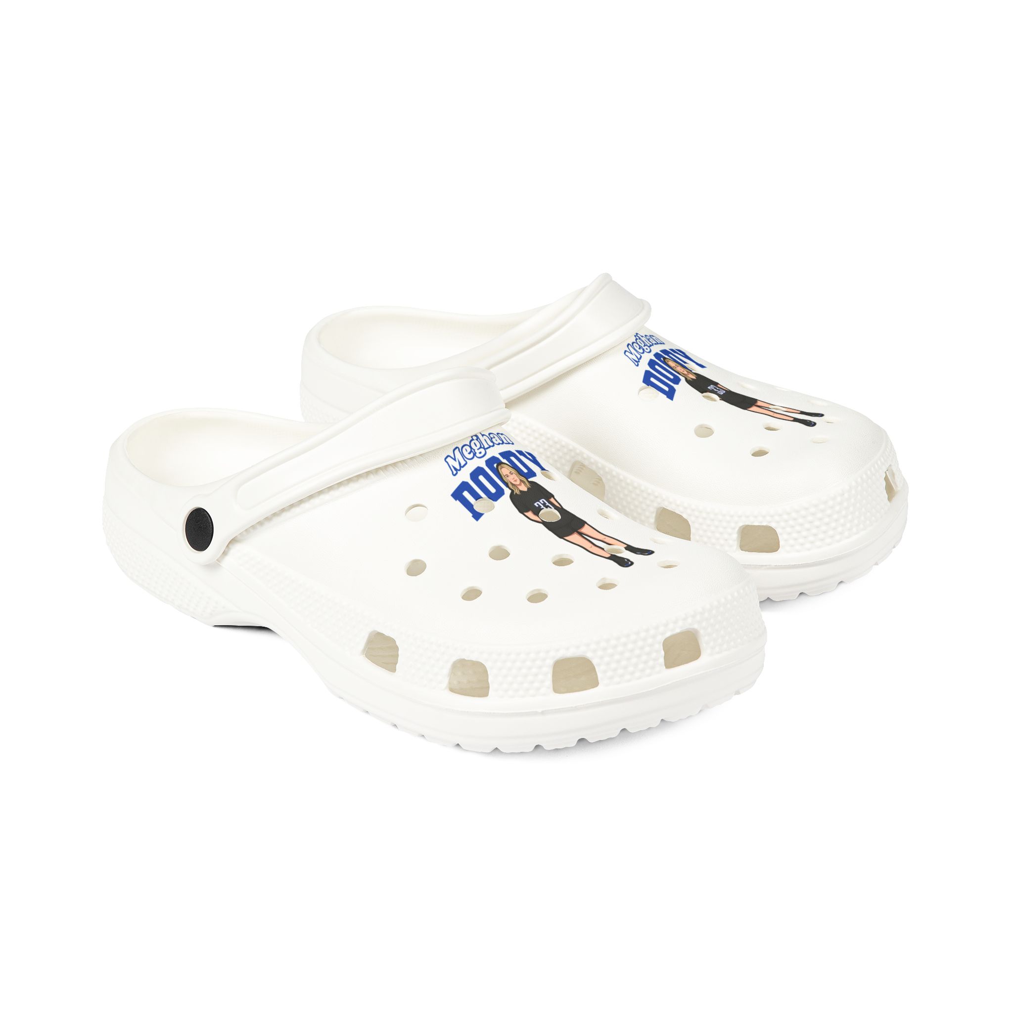 Rubber Clogs — character_name_arch in White