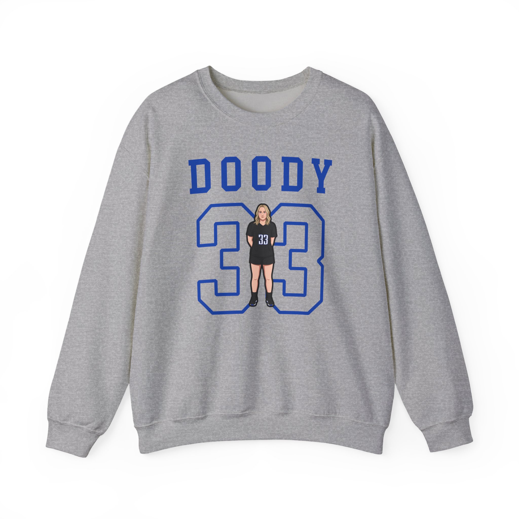 Crewneck Sweatshirt — character_shirsey in Grey