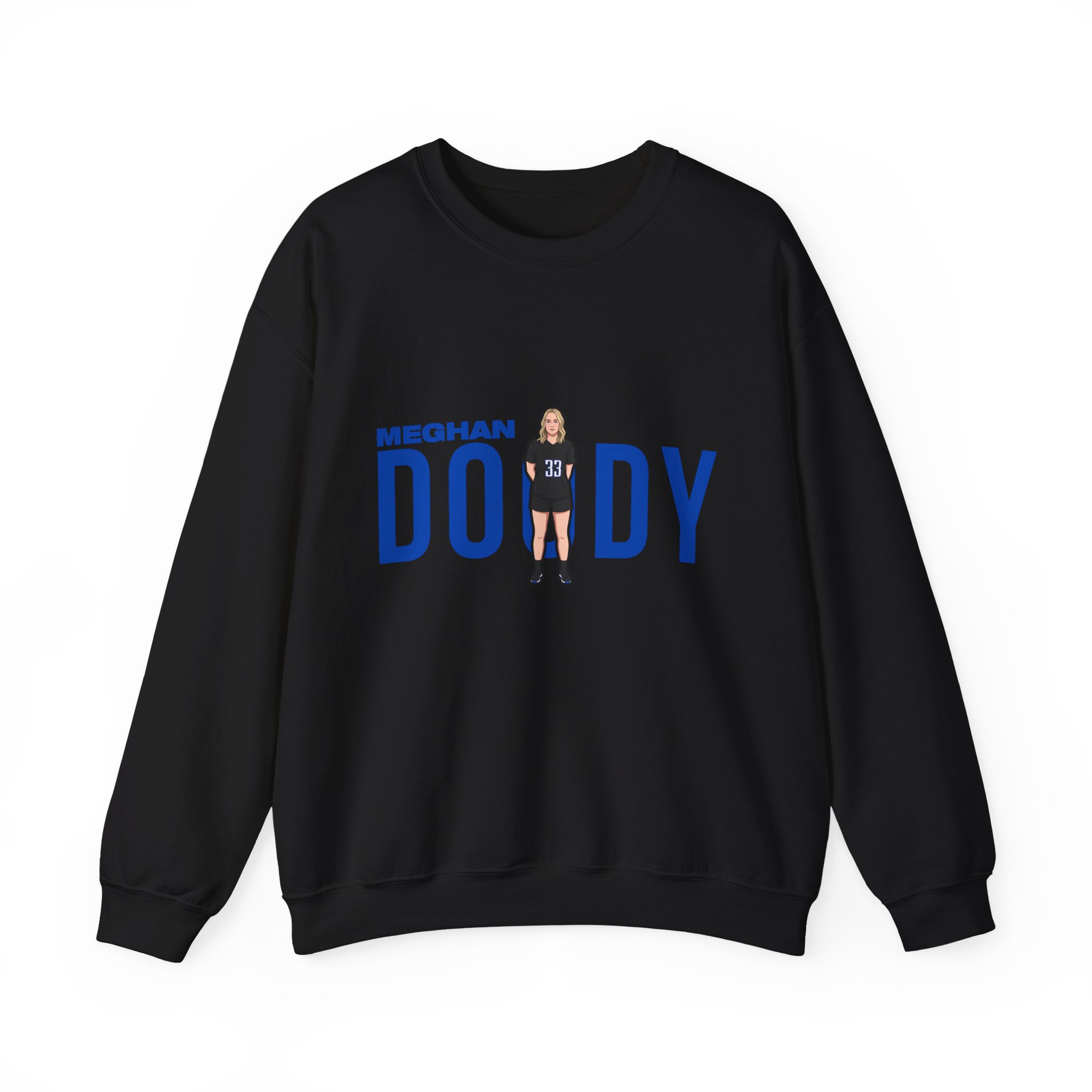 Crewneck Sweatshirt — character_player_name in Black