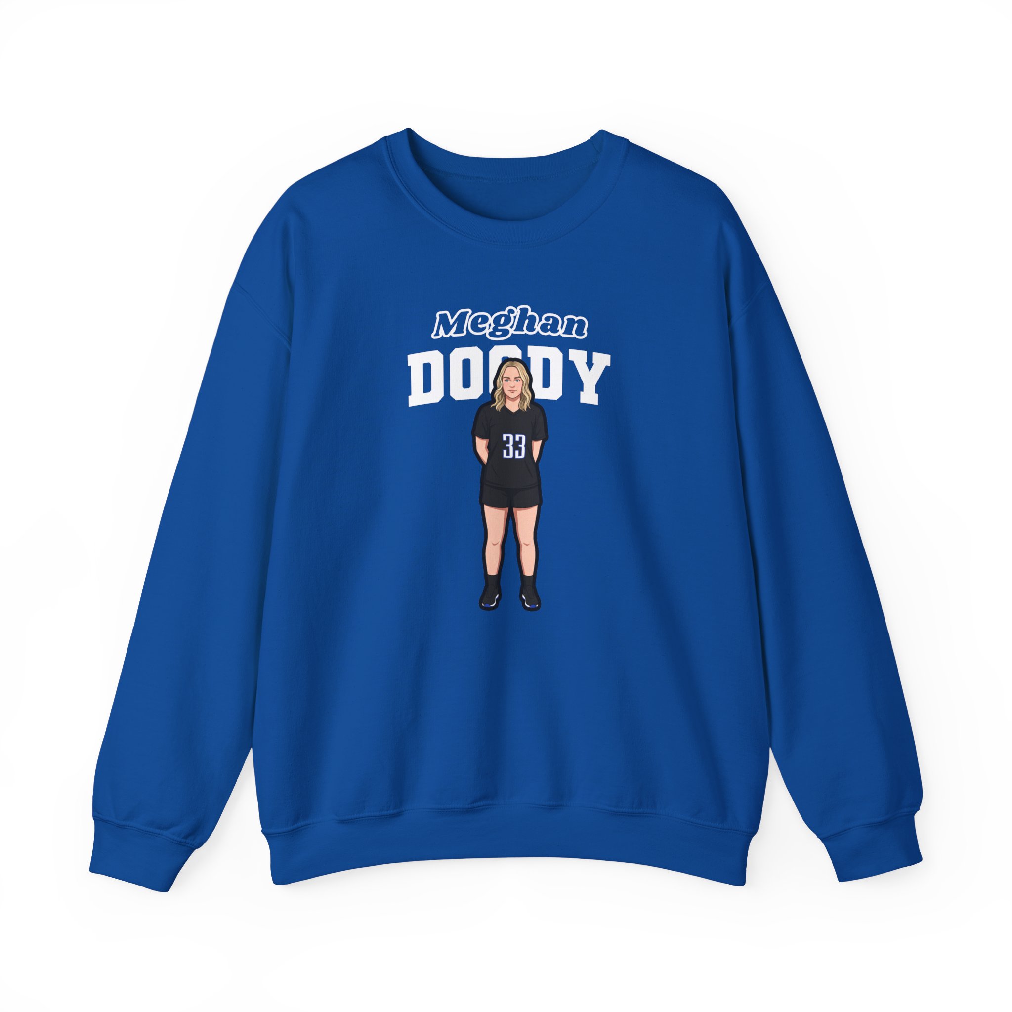 Crewneck Sweatshirt — character_name_arch in Royal