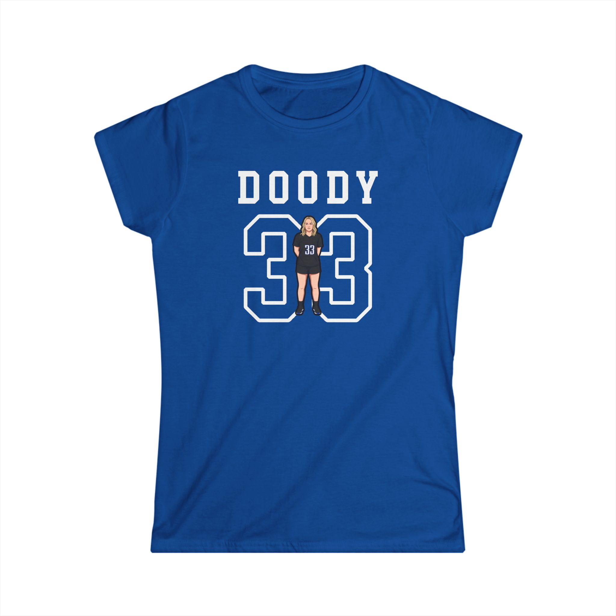Women's Softstyle Tee — character_shirsey in Royal