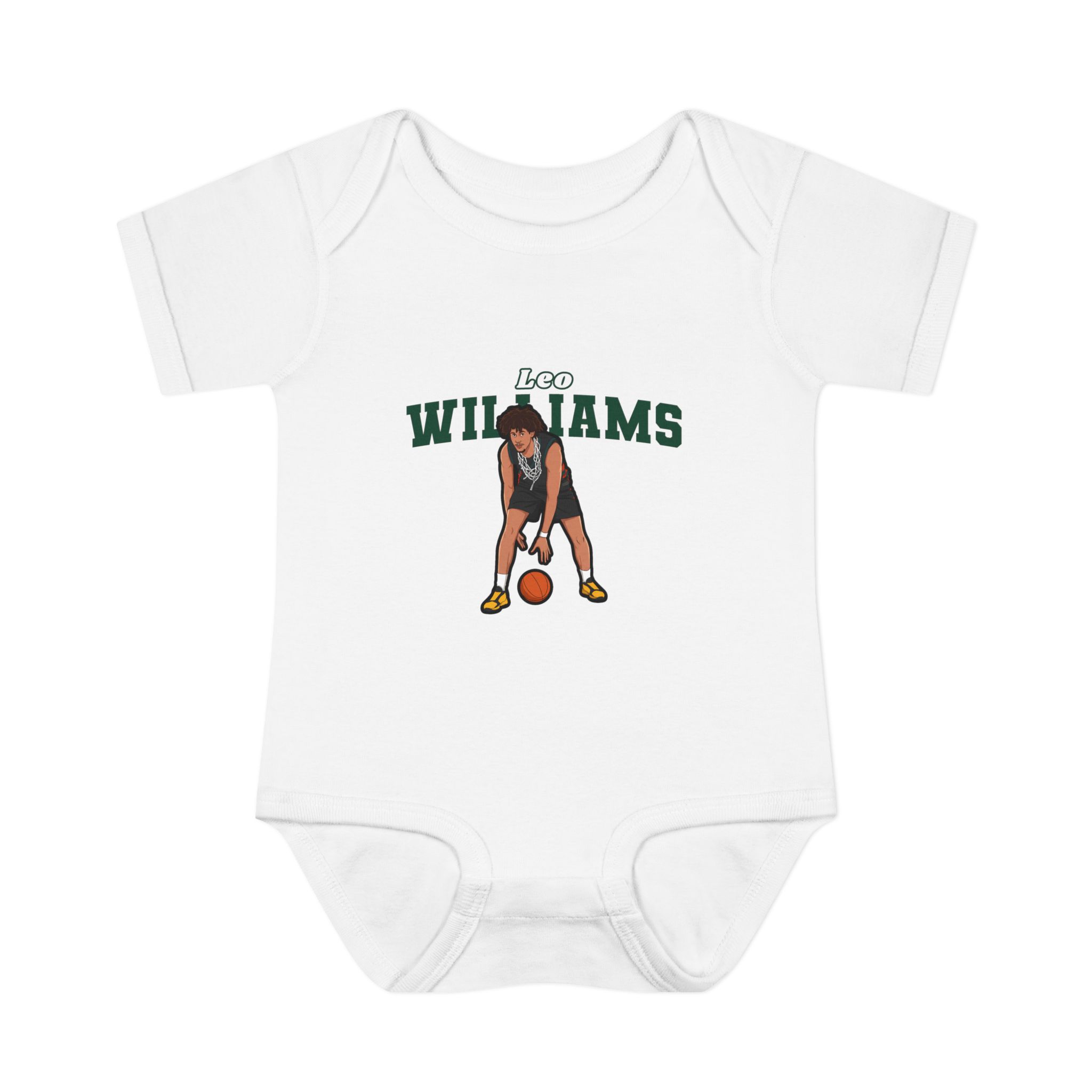Baby Onesie — character_name_arch in White