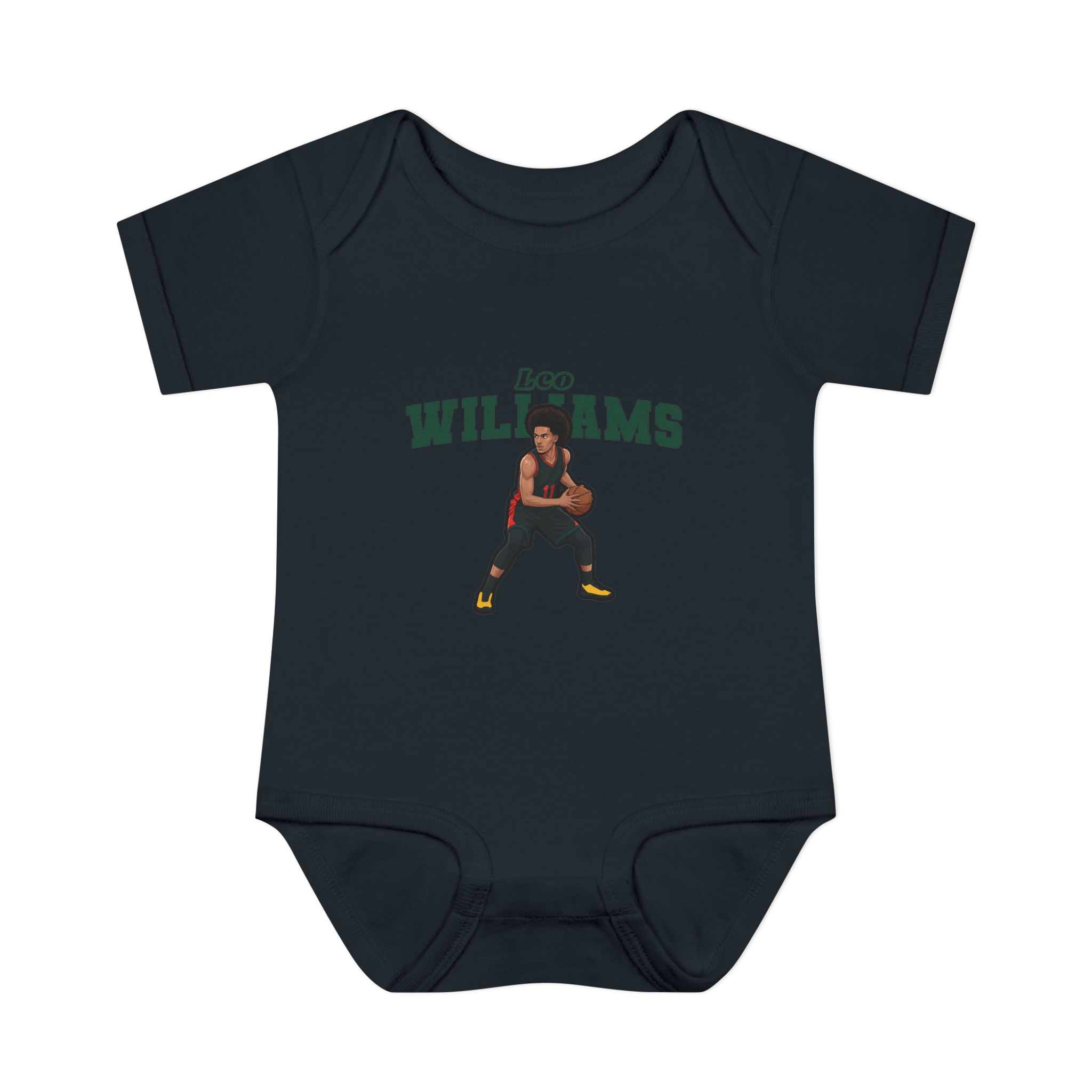 Baby Onesie — character_name_arch in Black