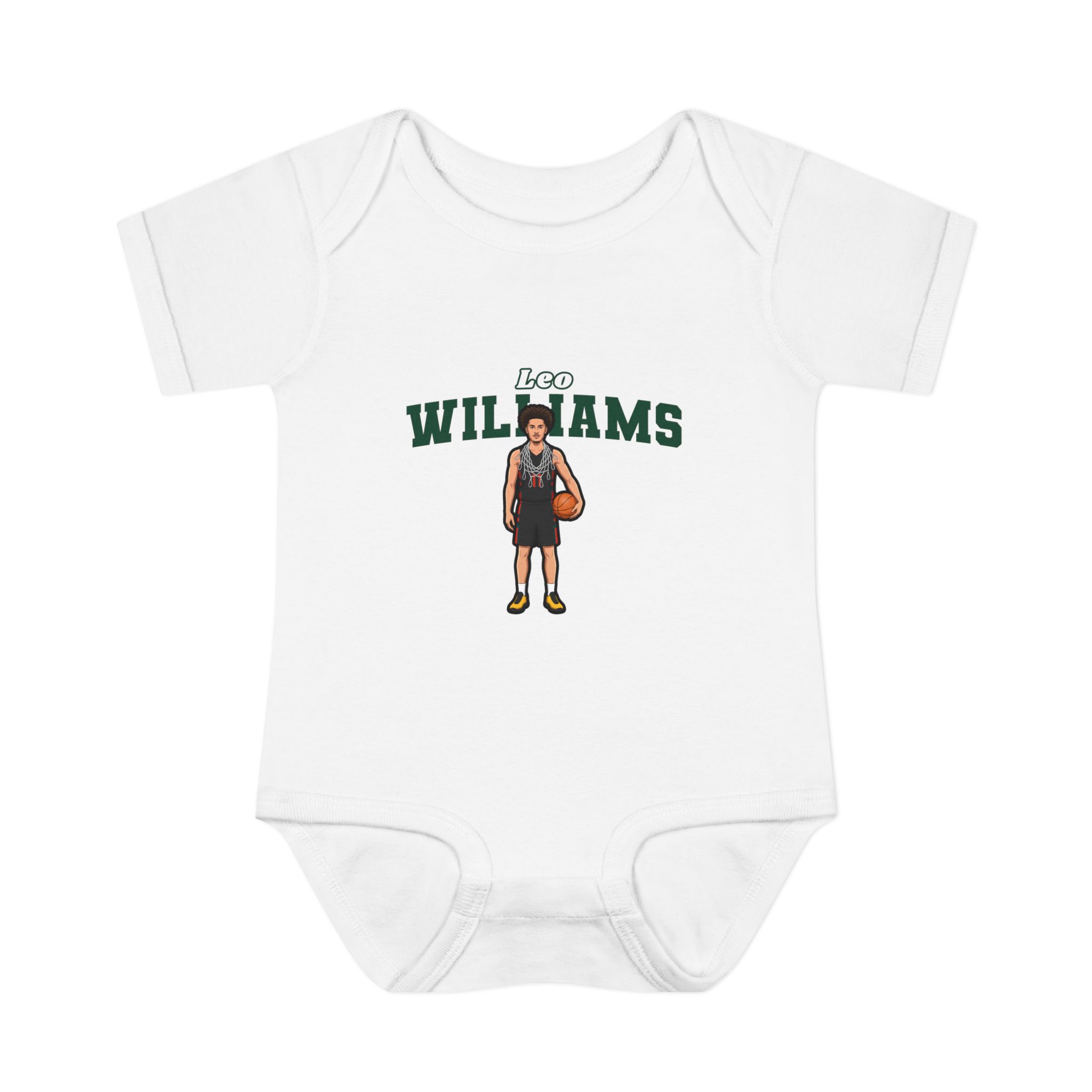Baby Onesie — character_name_arch in White