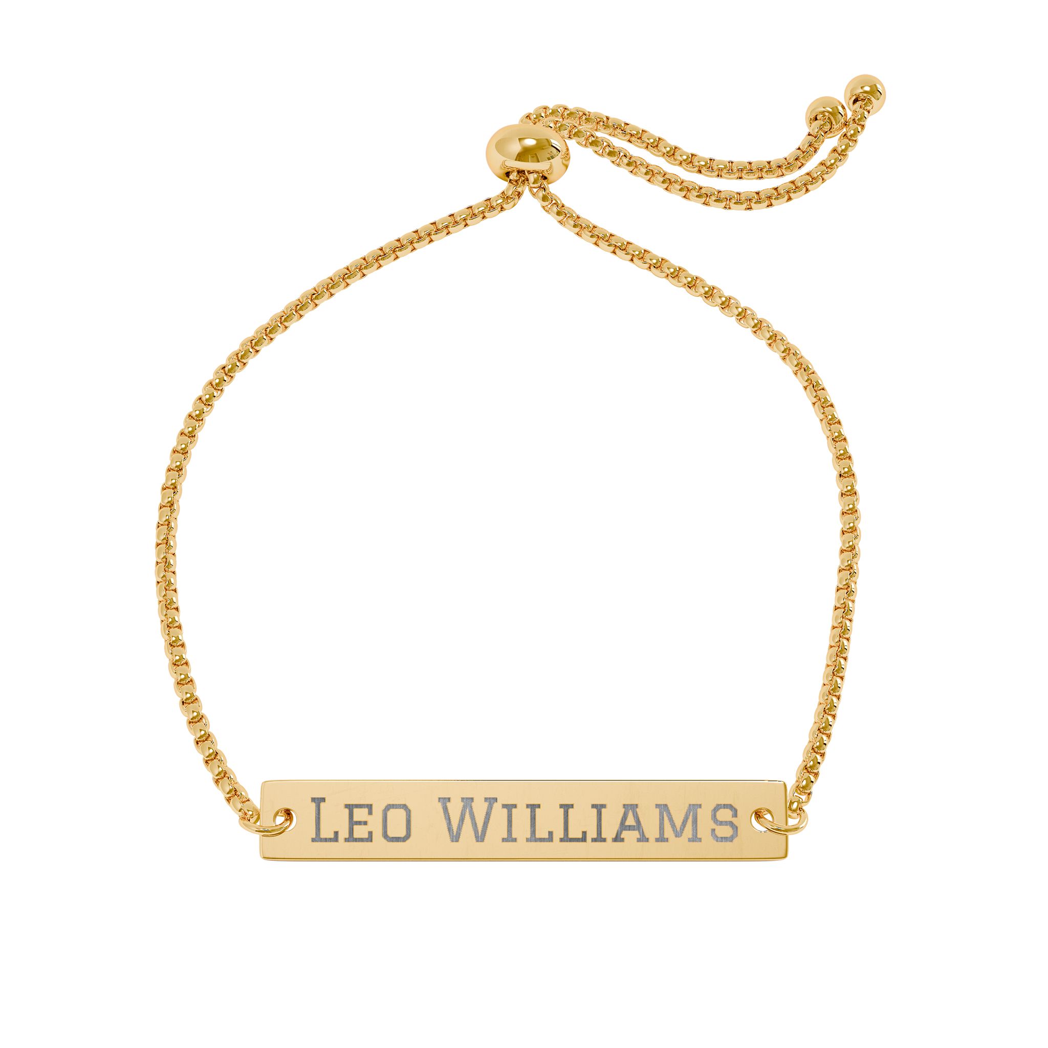 Engraved Bar Bracelet — Classic in Gold